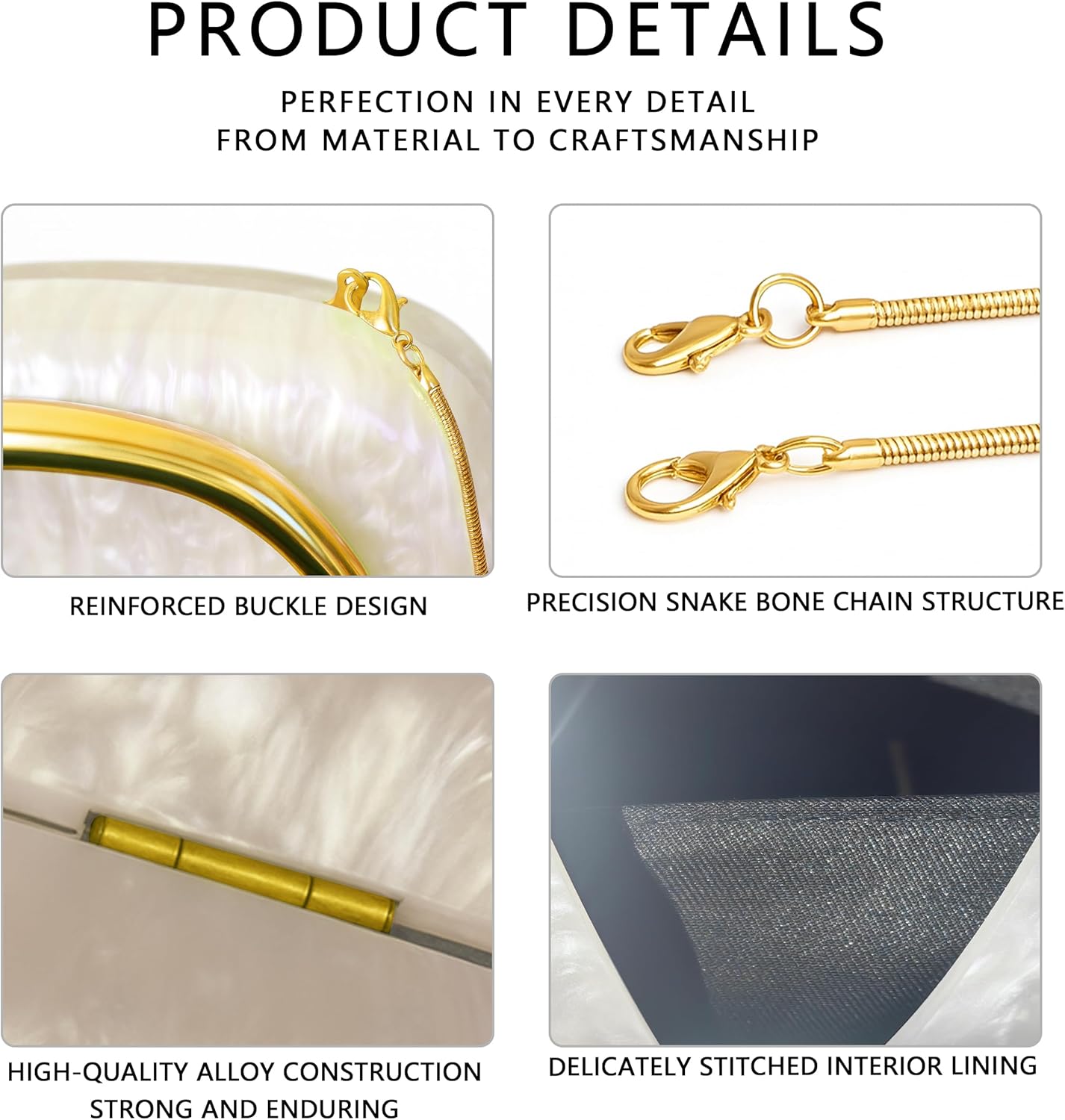 Acrylic Marble Evening Clutch Purse for Women, Elegant Party Wedding Guest Handbag with Metal Handle, Formal Night Clutch