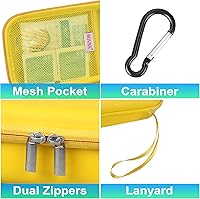 Vista 3 de BOVKE Estuche rígido de viaje para inhalador de asma, espaciador de inhalador para niños y adultos, máscaras, soporte para inhaladores, bolsa
