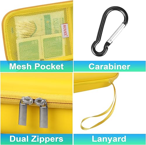 Miniatura 3 de BOVKE Estuche rígido de viaje para inhalador de asma, espaciador de inhalador para niños y adultos, máscaras, soporte para inhaladores, bolsa de