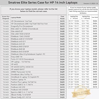 Smatree Laptop Sleeve for 14 inch HP ProBook 445/440/1040 G11