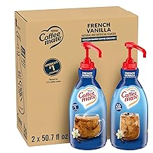 Nestle Coffee mate Coffee Creamer, French Vanilla, Concentrated Liquid Pump Bottle, Non Dairy, No Refrigeration, 50.7 fl oz Pack of 2