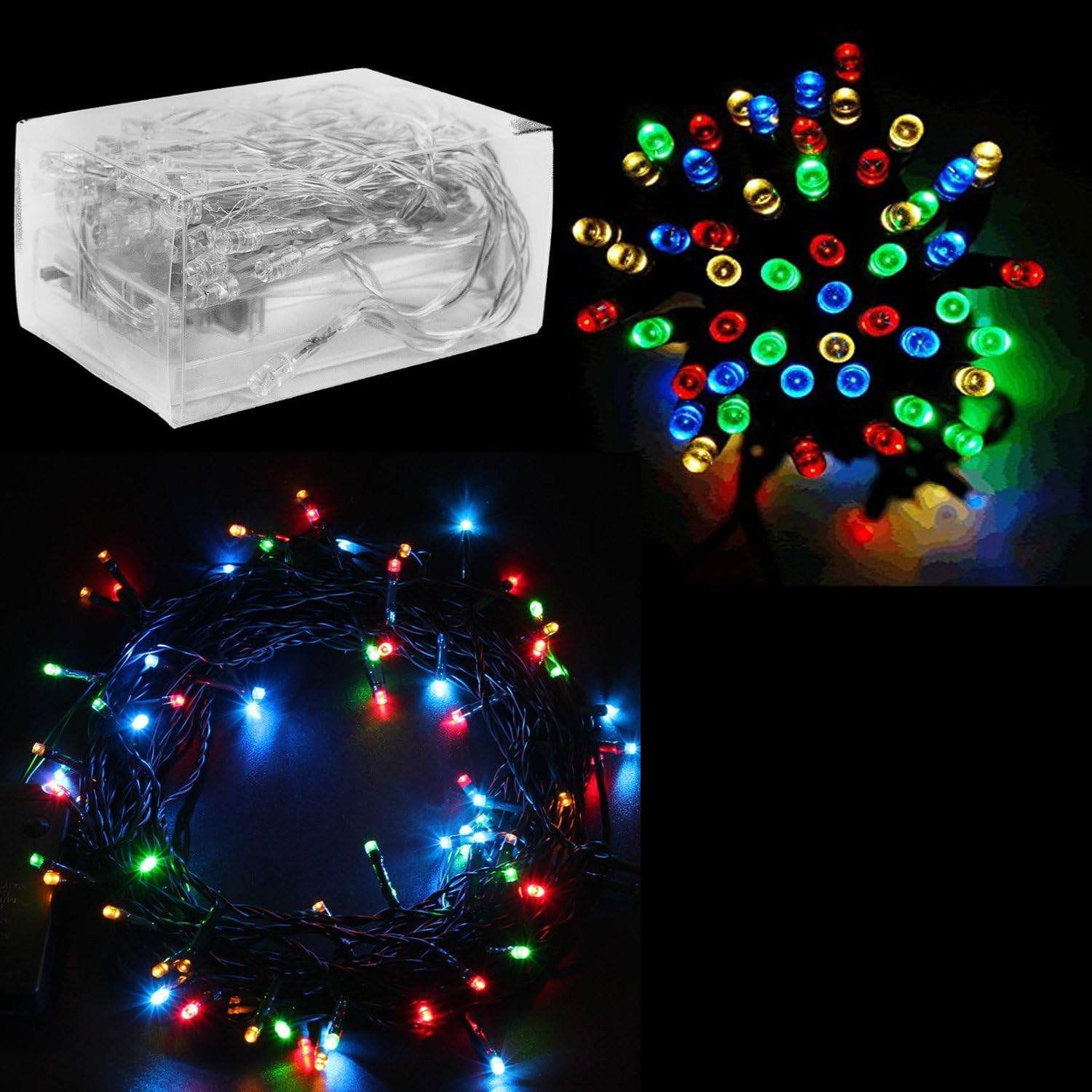 30 Mini Bulb LED Battery Operated Fairy String Lights in Assorted Colors for Valentines Day, Romantic Wedding, Home Decoration Room Lighting, Christmas, Crafts (158" inch Long String)