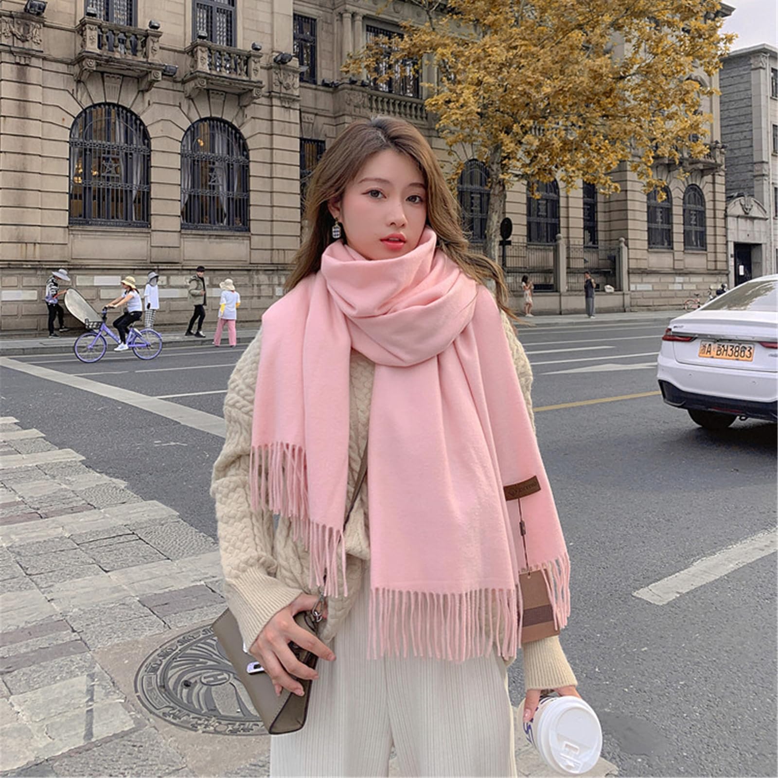 Foulard Donna Sciarpe Da Alla Moda Versatili Calde E Spesse Per L'autunno Inverno