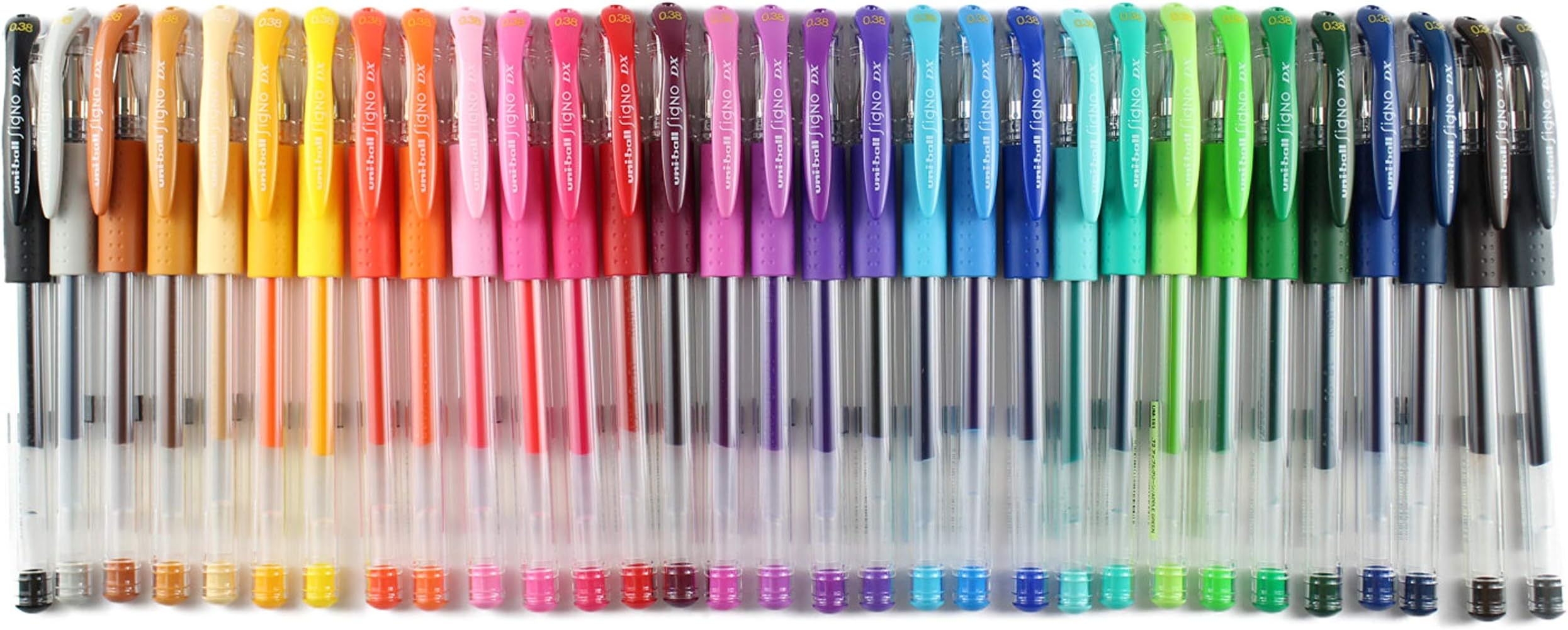 Uni-ball Signo UM-151 Gel Ink Pen,colors set with MIYABI stationery store original gift package (0.38mm)