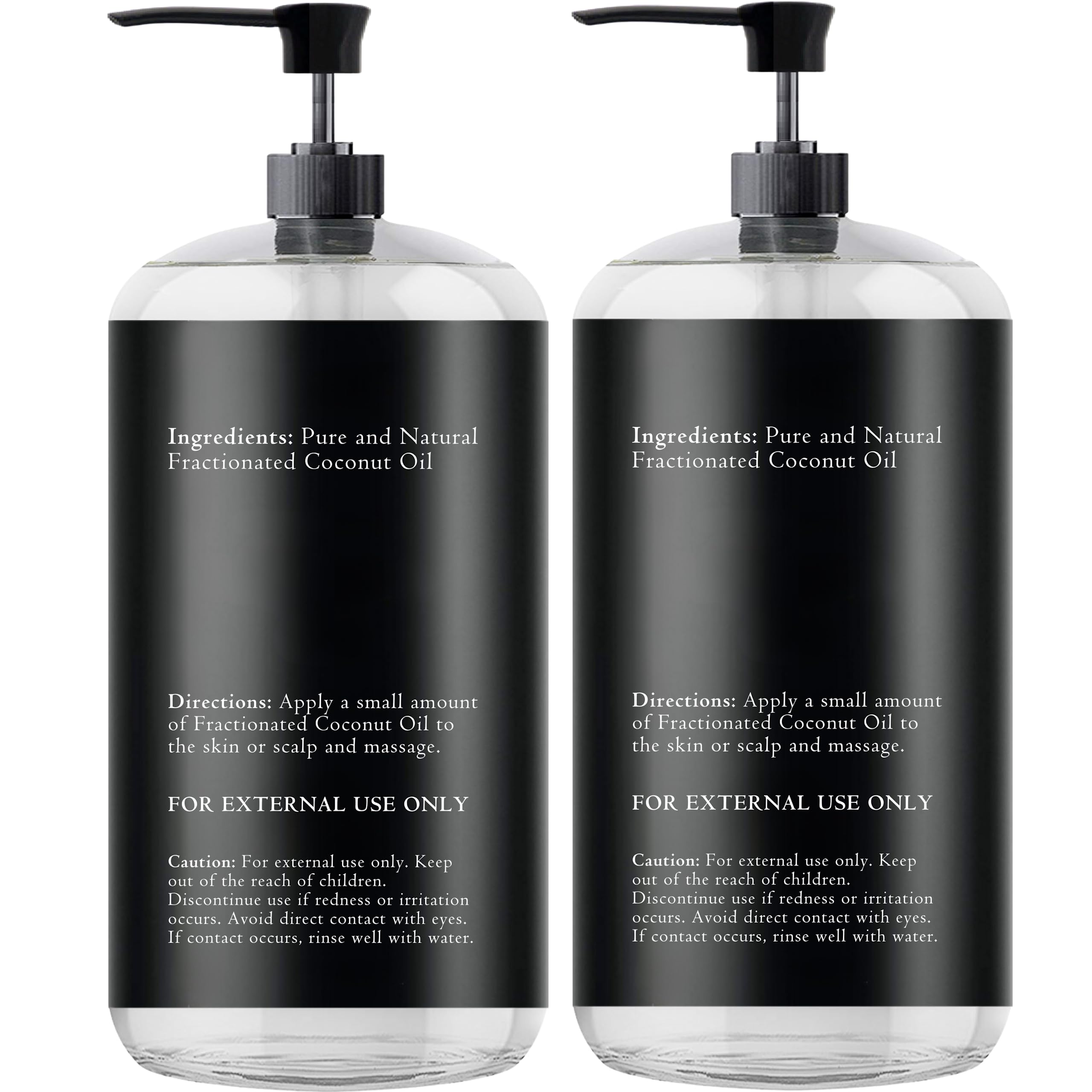 Essentially KateS Fractionated Coconut Oil - Body & Hair Carrier Oil, 16.9 Fl Oz (500ML), No Scent: 16.9 Fl Oz (Pack of 2)