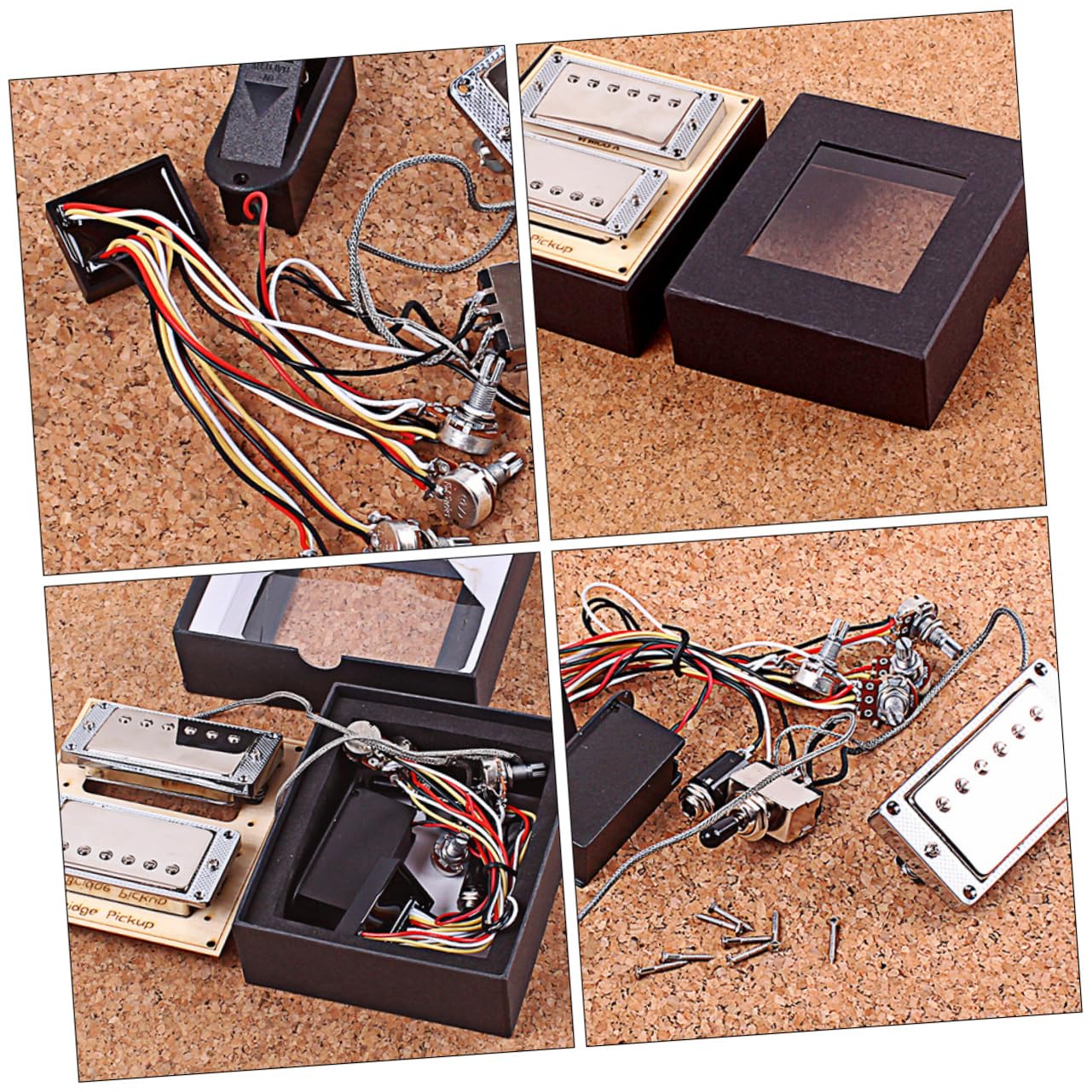 BESPORTBLE Pickup Humbucker Per Chitarra Elettrica Con Circuito Elettronico e Batteria Set Di Pickup Attivi Con Rivestimento in Cera Per Eliminare Feedback e Rumore
