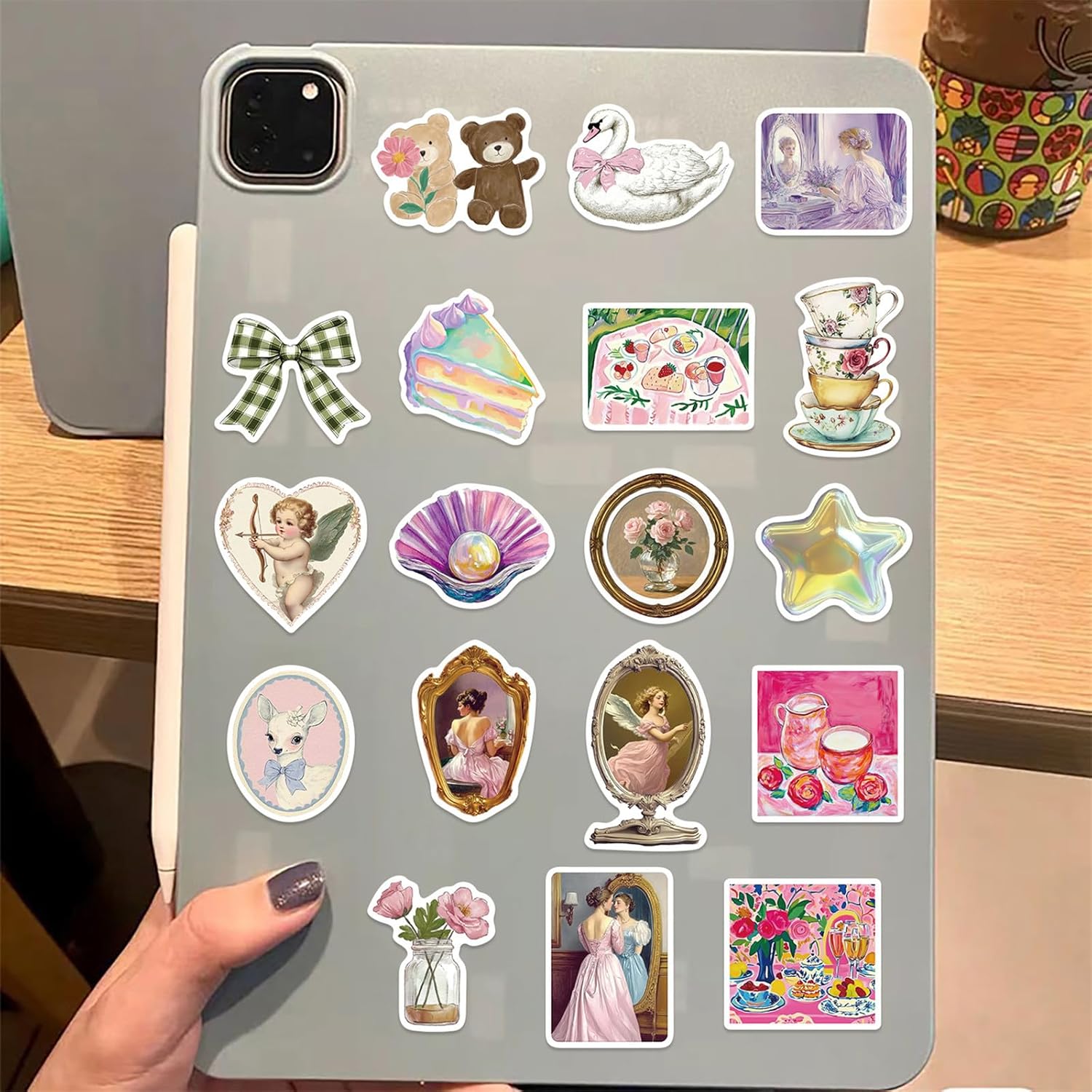 100Pcs Y2k Retro Aesthetic Stickers Cool 2000s Cyber Trend Stickers, Vinyl Waterproof Sticker for Laptop, Guitar, Water Bottle, Birthday Gifts for Girls, Kids, Teens (Pink) - Image 3