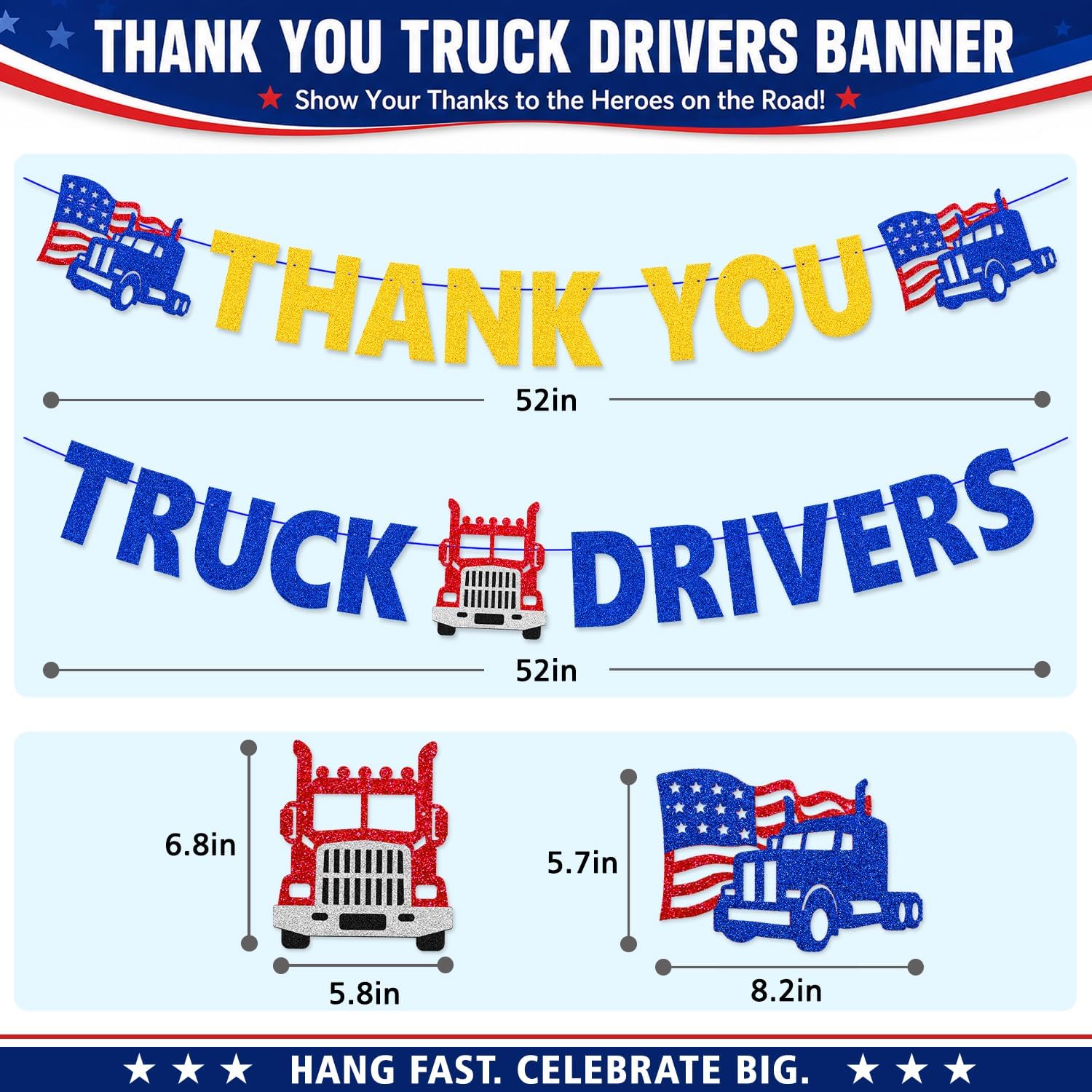 Thank You Truck Drivers Banner Truck Driver Appreciation Week Party