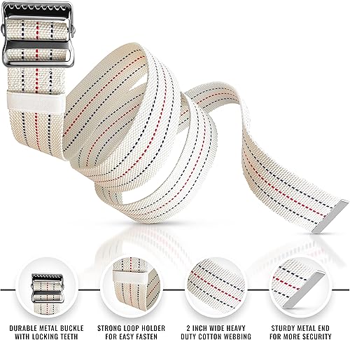 Miniatura 3 de ASA TECHMED Cinturones de marcha para personas mayores, cinturón para levantar asistencia de pie para ancianos, hebilla de liberación rápida para