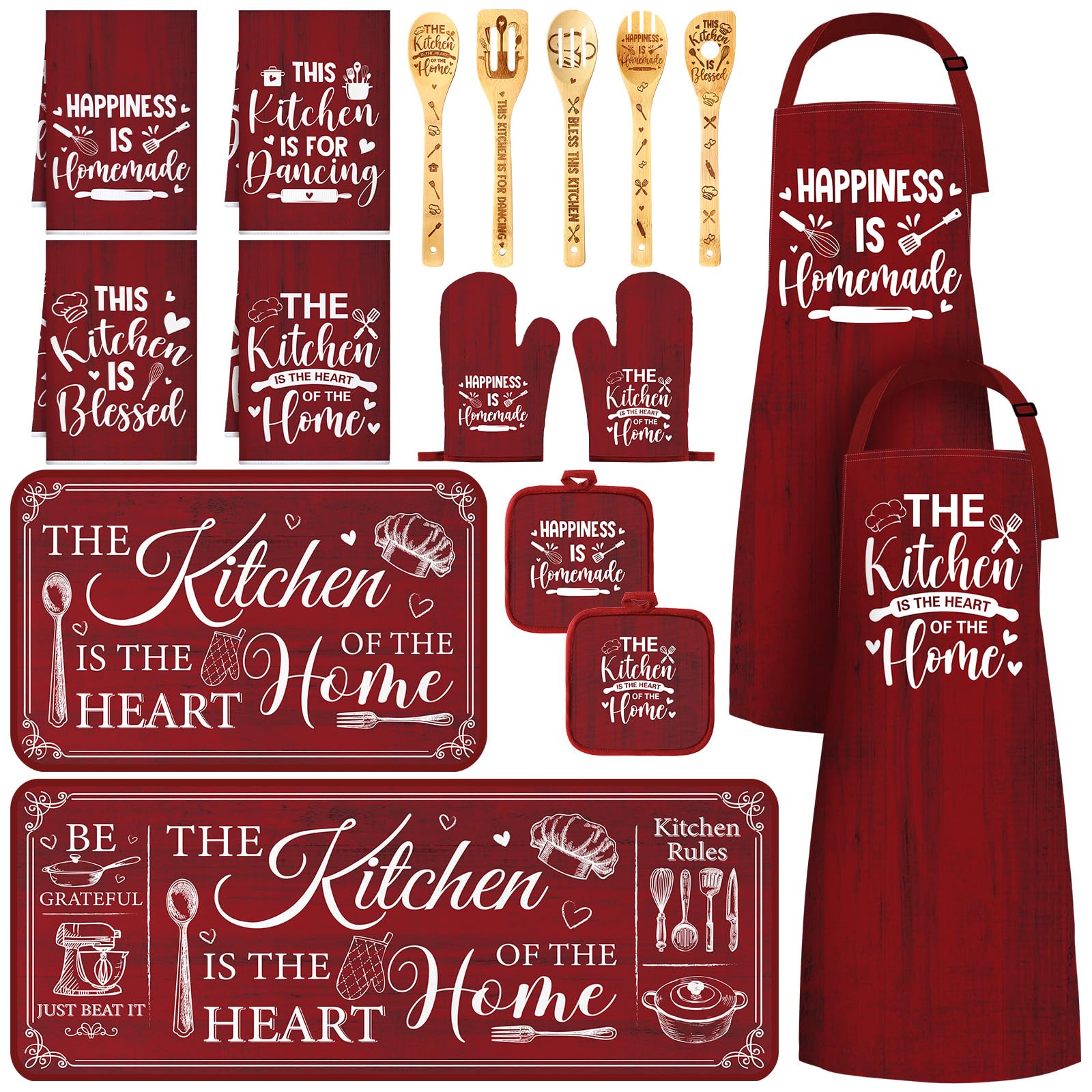 Thanksgiving Kitchen Decor Set - 17 Pcs -32