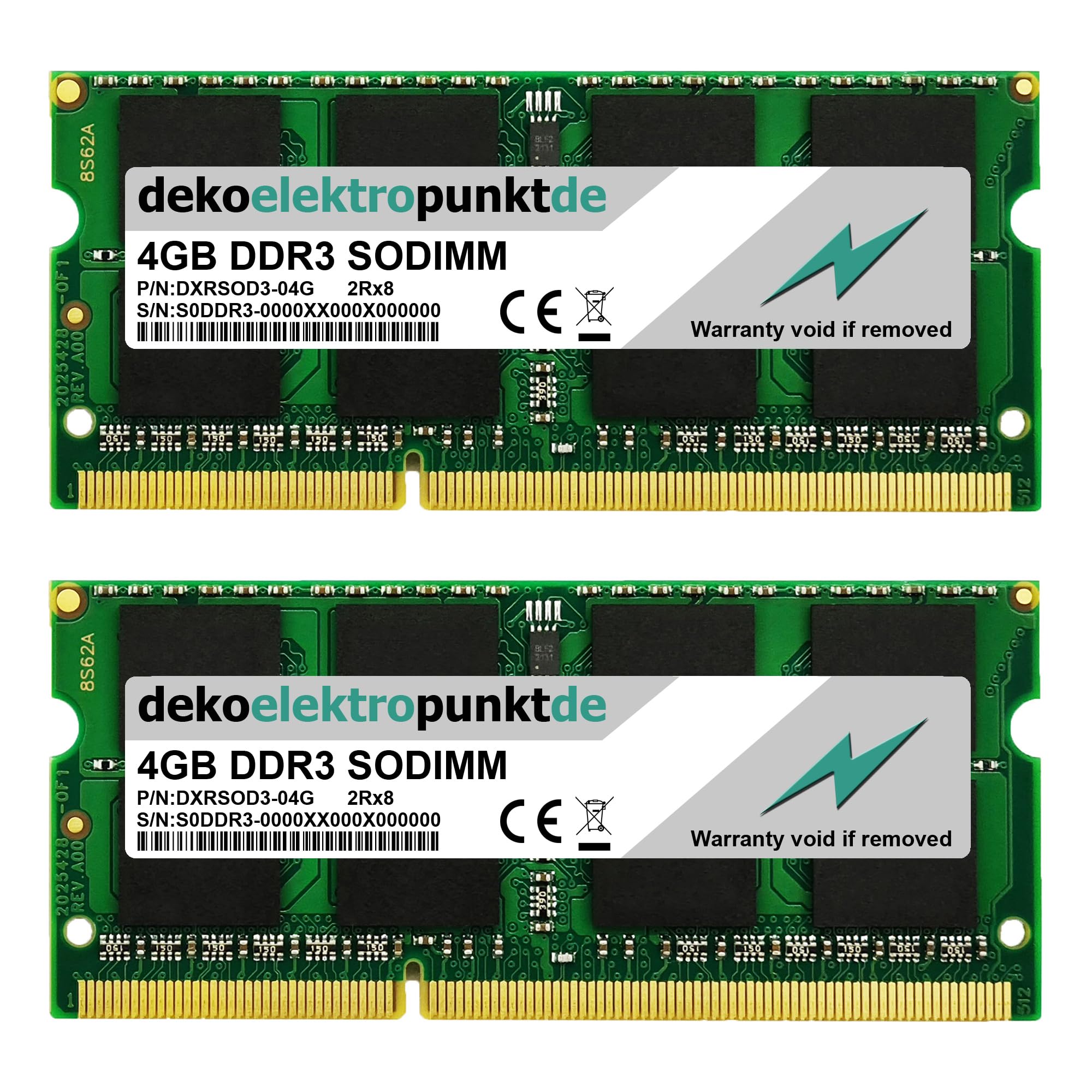 2X 4GB (8GB KIT) Ram Speicher passend für Toshiba Satellite L555-11L DDR3 SO-DIMM PC3