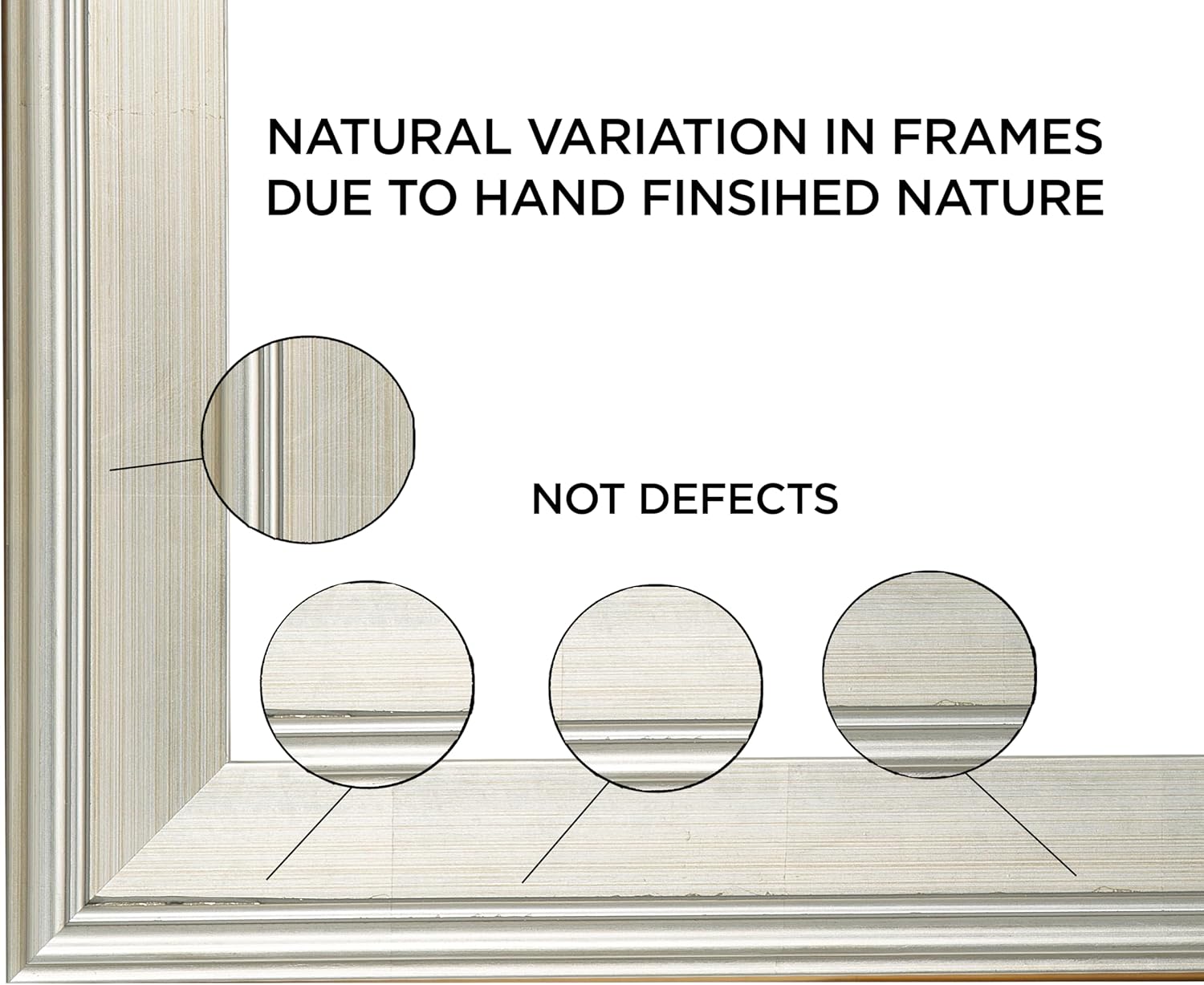 Creative Mark Plein Air Style Frame, Hand Leafed Silver, 6x8-2.75" Wide Moulding with 1/2" Rabbet Depth, Open Back W/O Glazing, Museum Quality, For Art Panels, Stretched Canvas, Pictures & More
