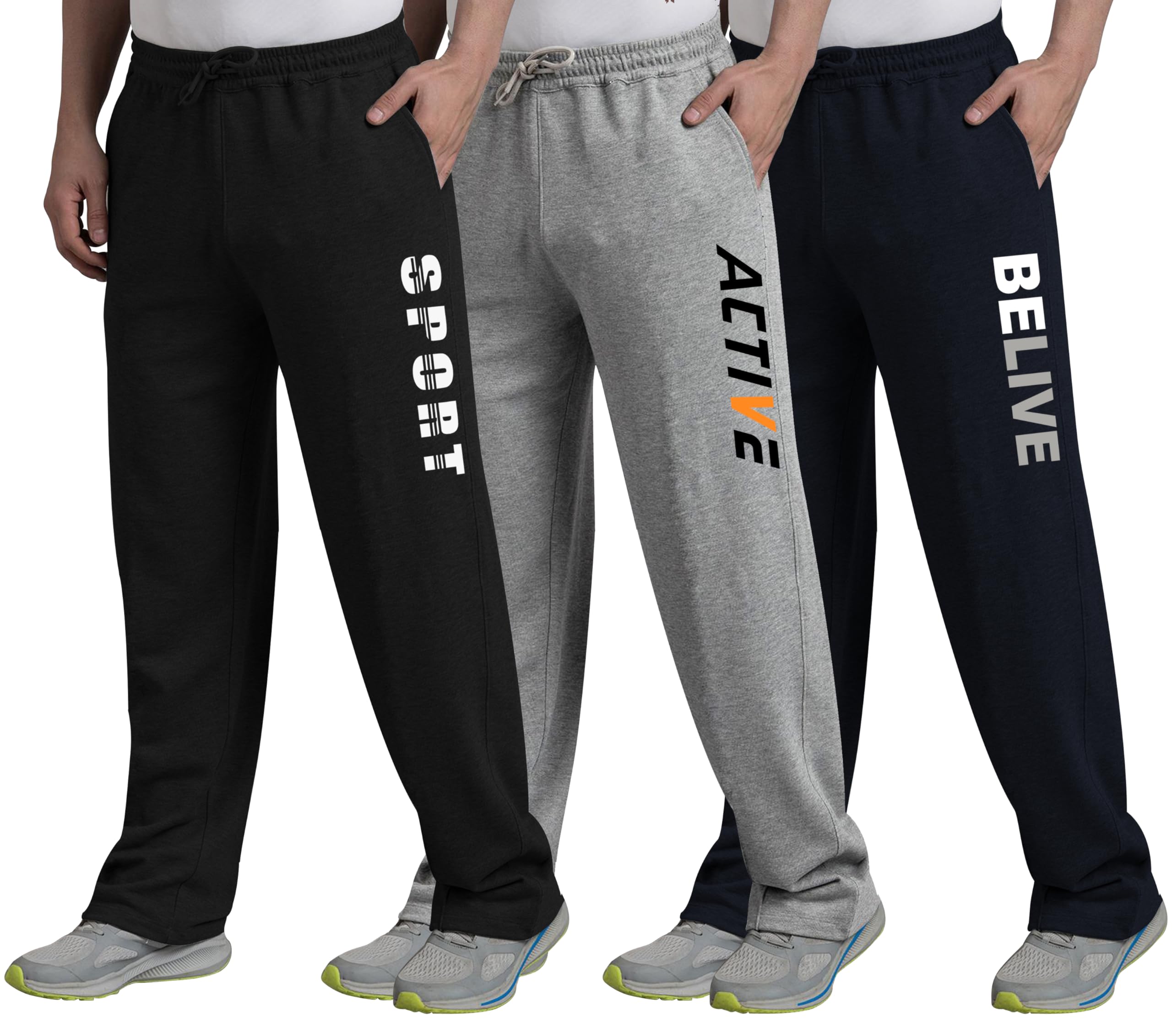 West Gate Clothing Plus Size Men's Regular Fit Trackpants | Men's Track Pant Combo Pack 3 | Mens Stylish Trackpants | A32-40-41 | 2XL,3XL,4XL,5XL-image-44