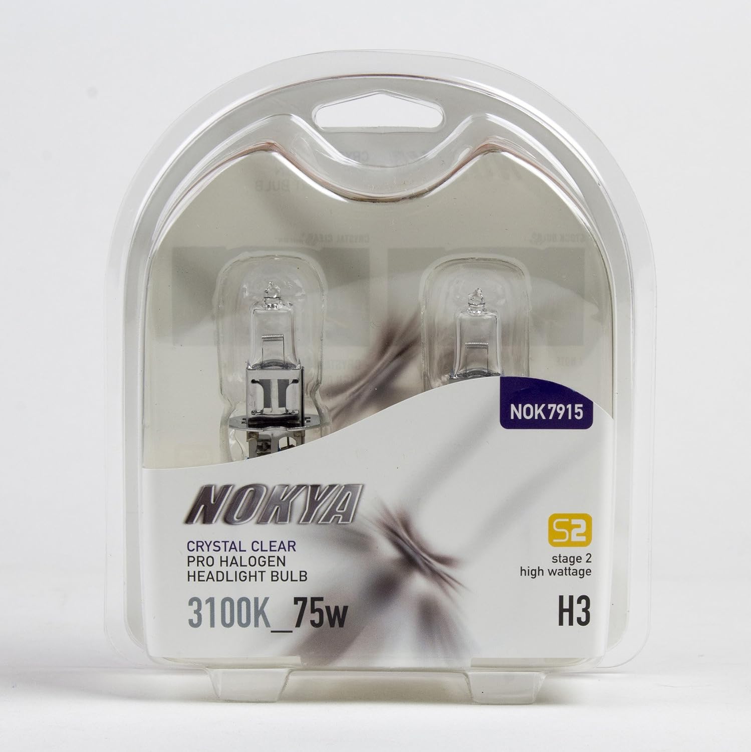 Nokya Crystal Clear 3100K High Wattage H3 Headlight Bulbs 75W NOK79151