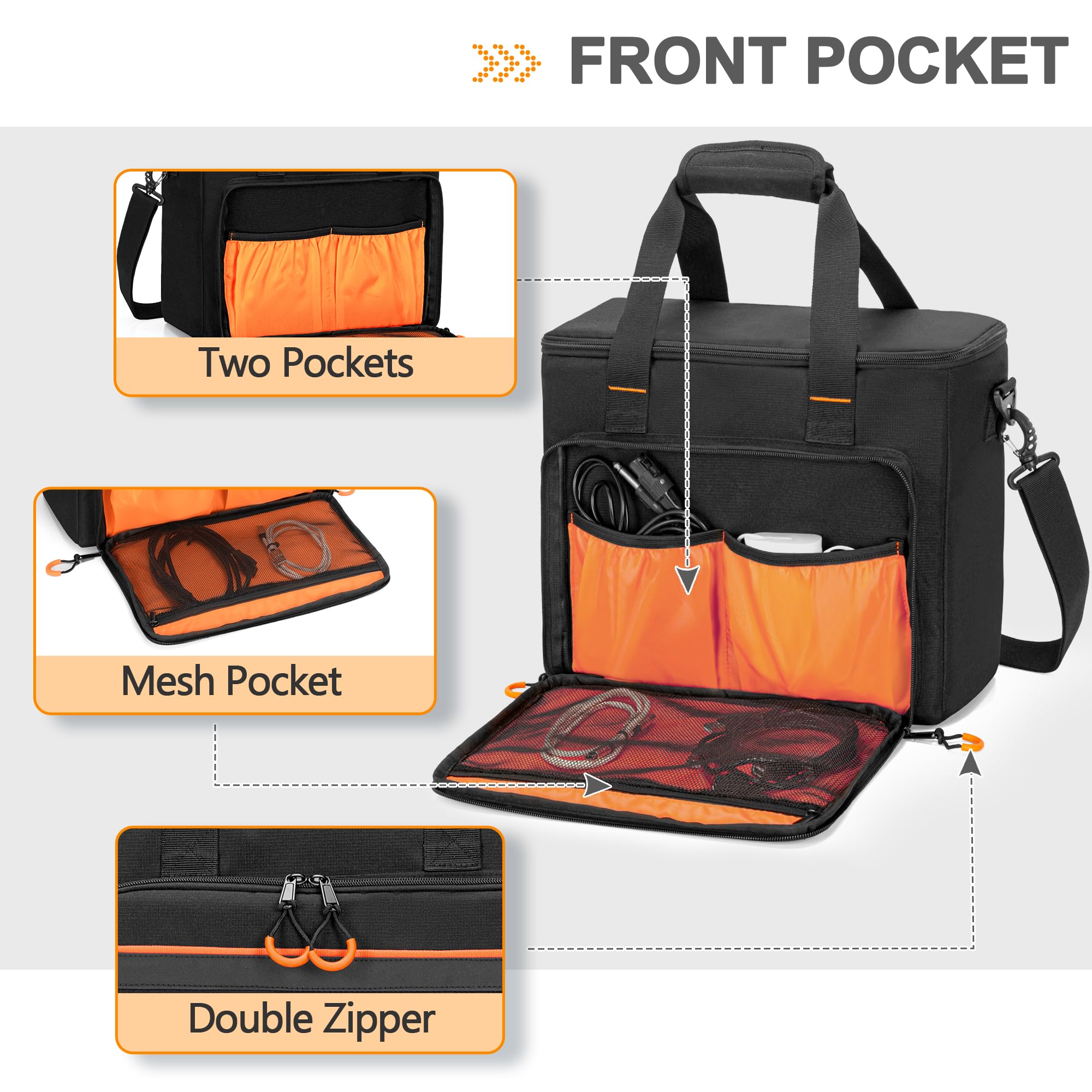 PGmoon Étui de Transport pour Microphone sans Fil à 6 Emplacements, Sac de Rangement pour Microphone avec Rembourrage Épais pour Chant, Karaoké, Fête (Conception Brevetée)
