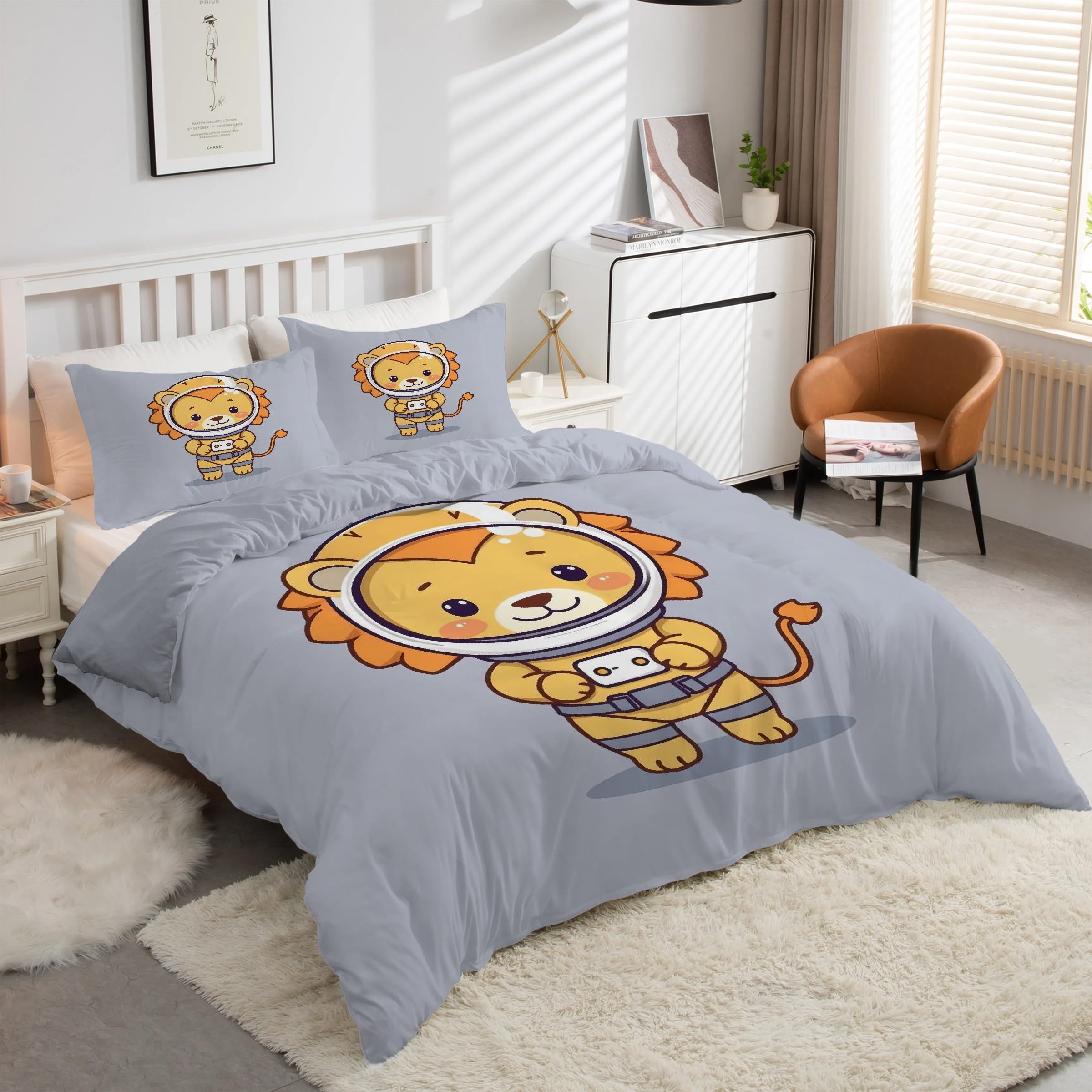 Housse de Couette 160x200 MignonLion crée un cocon douillet dans votre chambre à coucher