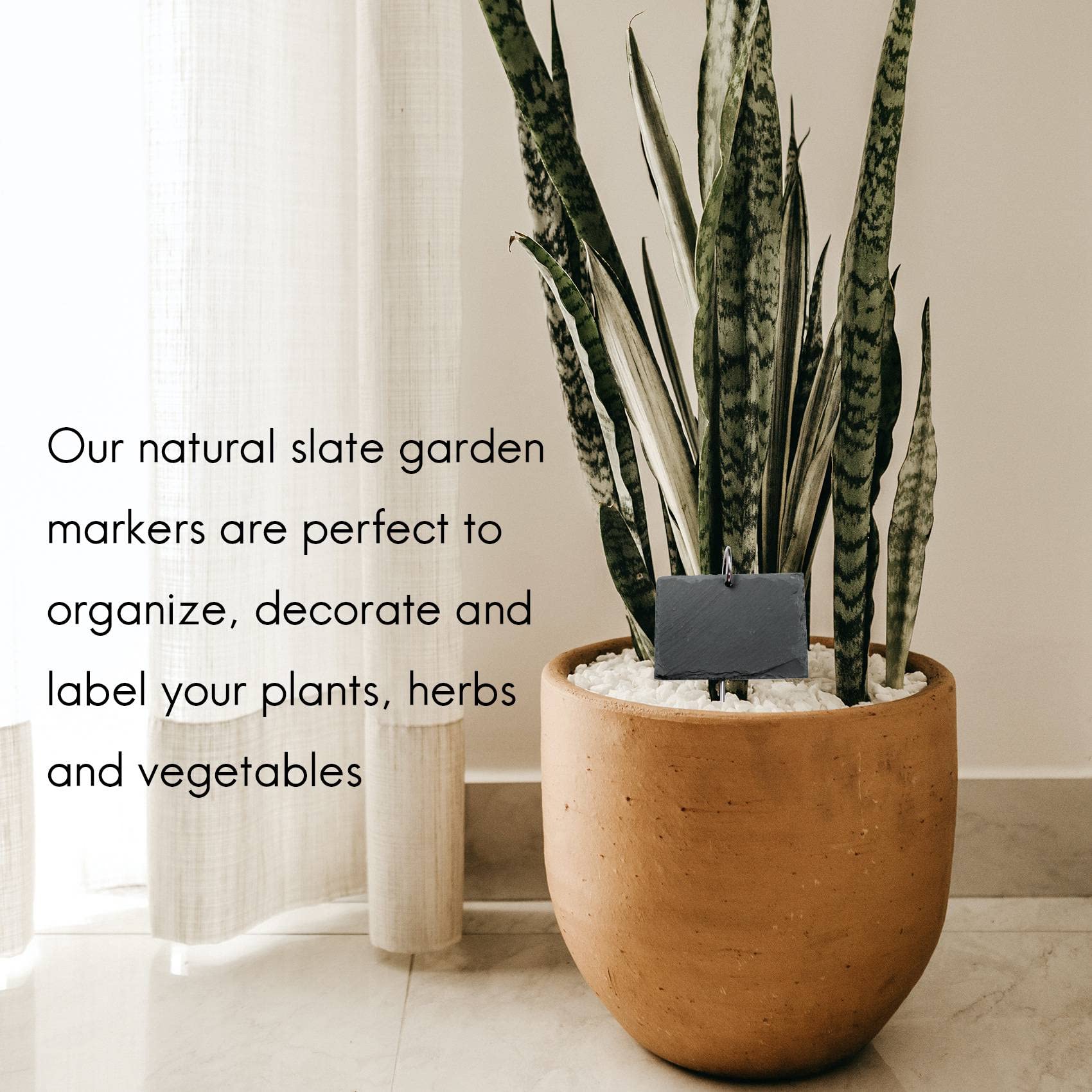 ÉTiquettes de Plantes en Ardoise Marqueurs de Plantes de Jardin ÉTiquettes Accessoires de Serre Piquets de Jardin, 15PièCes SéRies