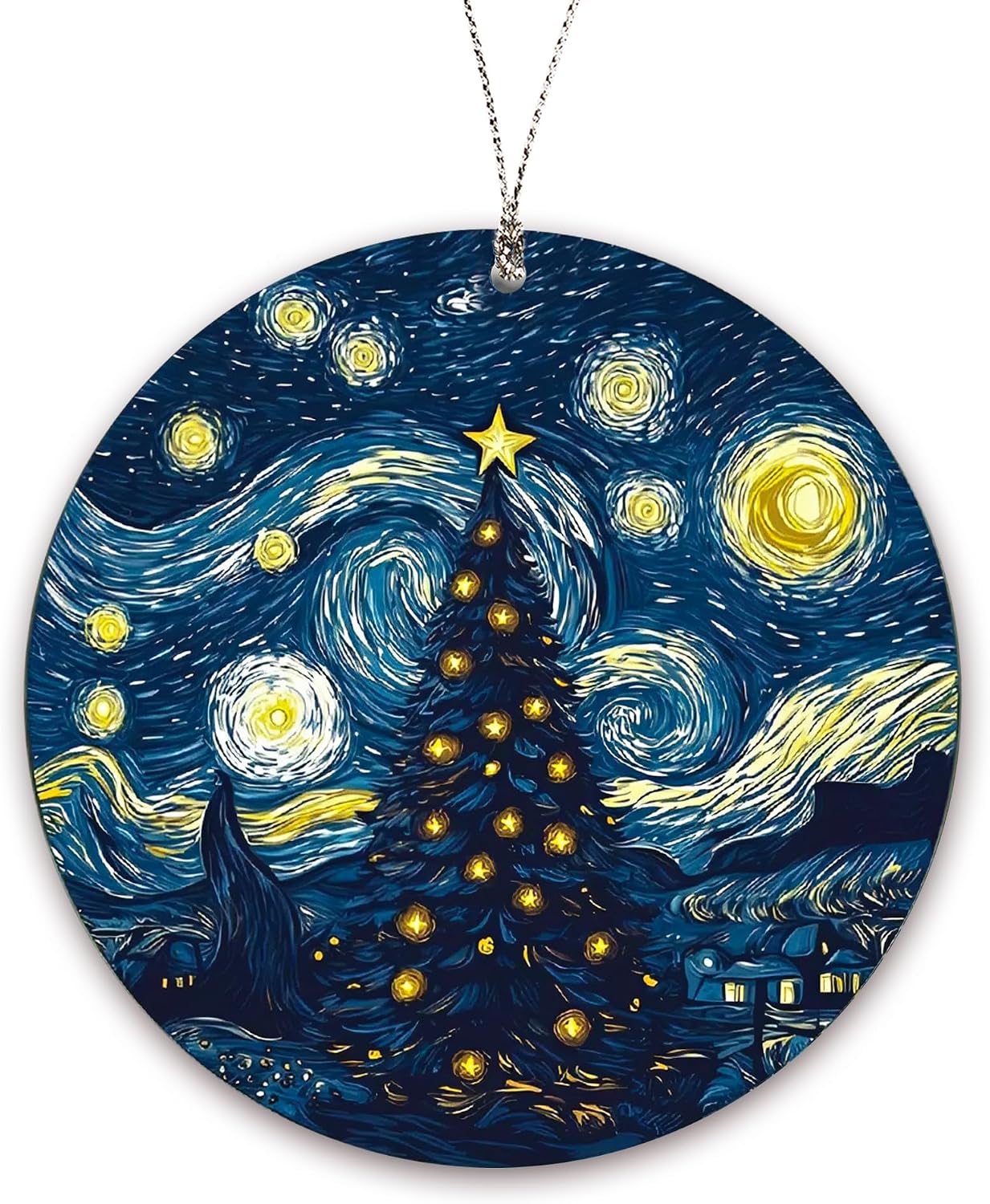 Starry Night Christmas Ornaments 2026, Star Ornament for Hanging Xmas Tree Decorations, Holiday Present Ideas, Housewarming Gift Ideas, Starry Night Gifts for Women Men, Gift Exchange, Home Decor
