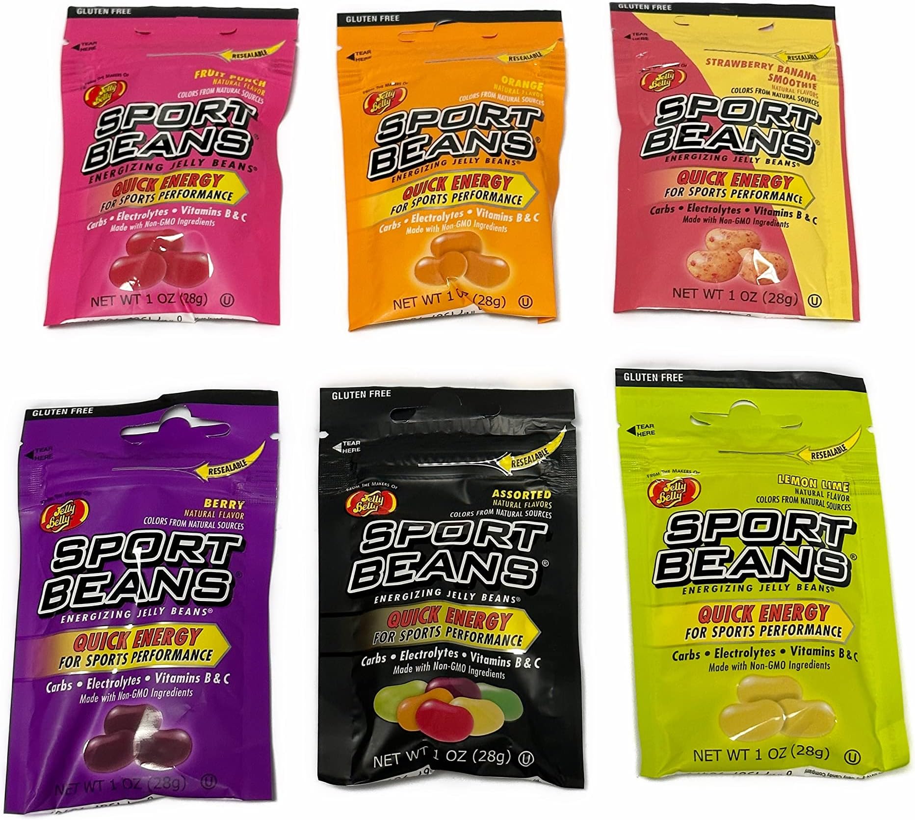 Jelly Belly Sport Beans, Energizing Variety Pack, 1Ounce