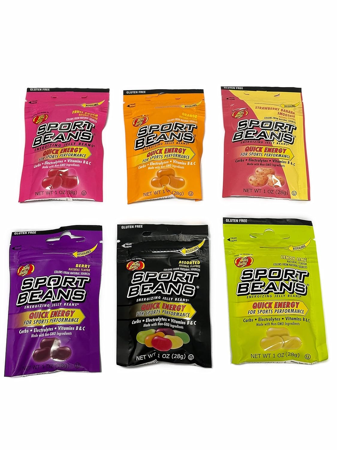 Jelly Belly Sport Beans, Energizing Variety Pack, 1Ounce