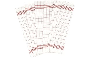 Red Kitchen Towels - Lint-Free, Absorbent Tea Towels with Hanging Loops