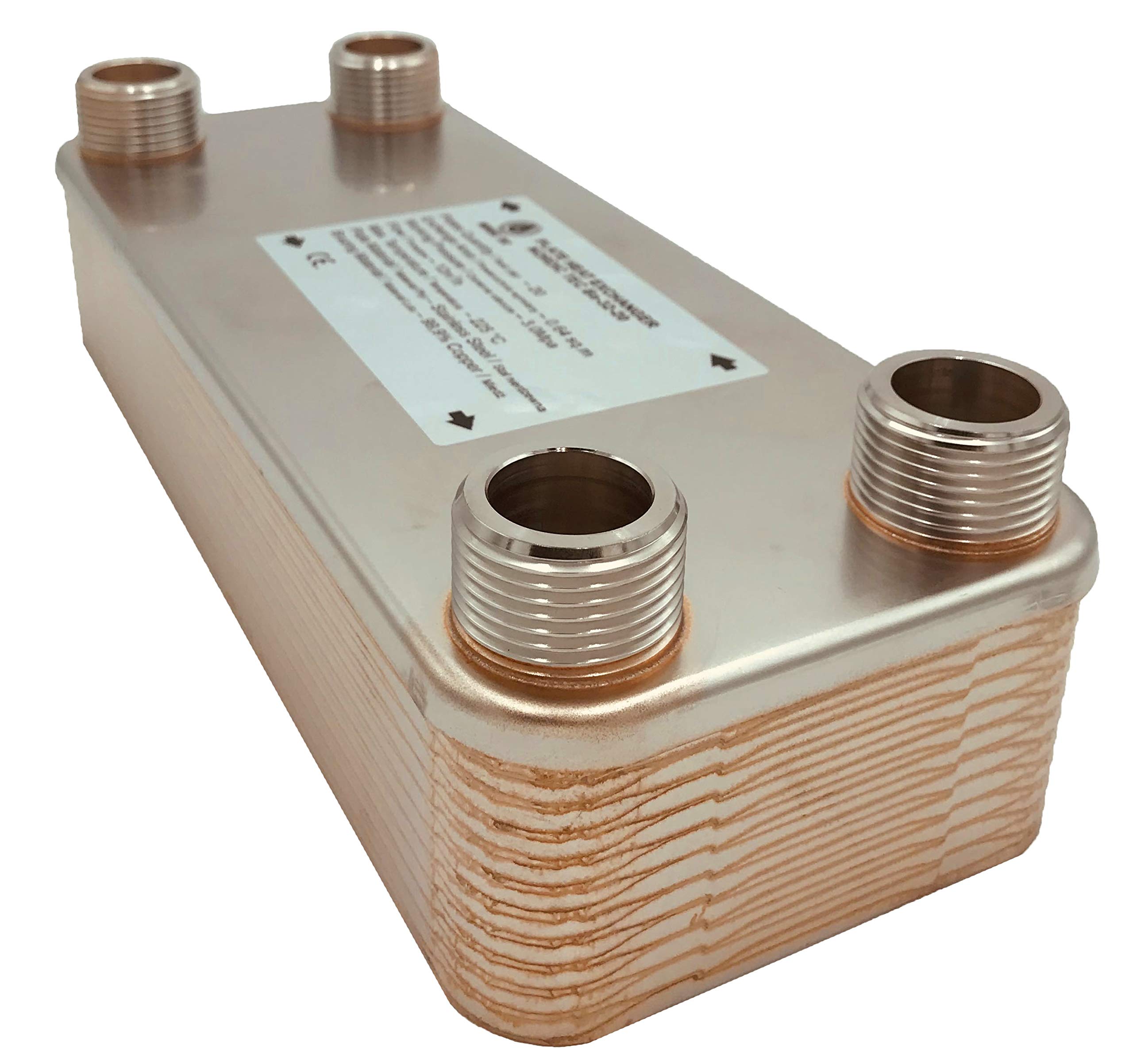 Nordic Tec Ba-32-20 - Scambiatore di calore in acciaio INOX, 20 piastre da 125 kW