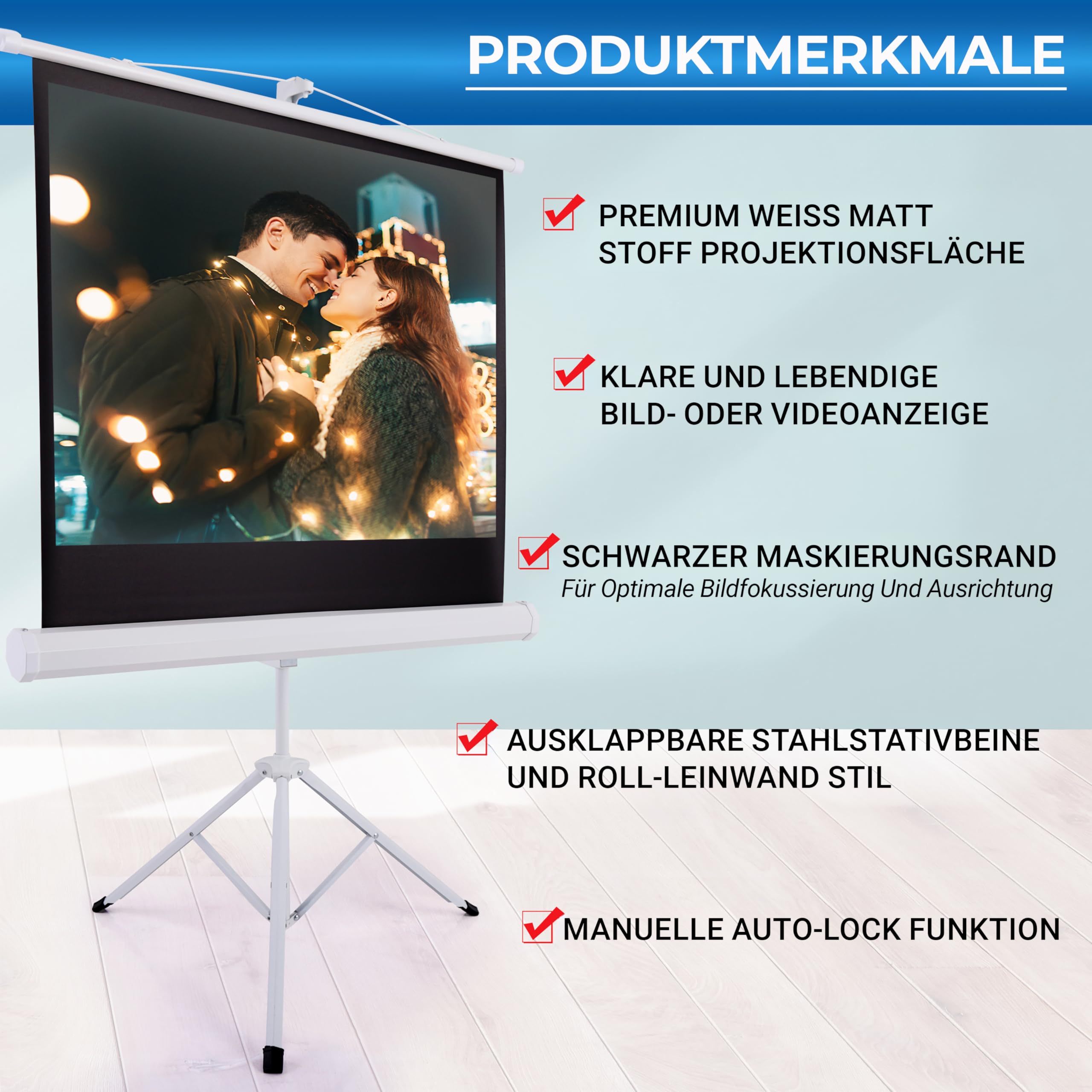 Pyle Beamer Rollo- Leinwand – Bild 6