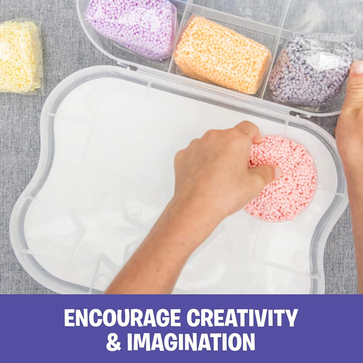 Educational Insights Playfoam Go - Sensory Toys and Squishy Fidget Toys for Kids, Squishy Foam Blocks, Non Sticky Dough Travel Set, Sensory Bin Filler and Classroom Tools, Gifts for Ages 3 and Up