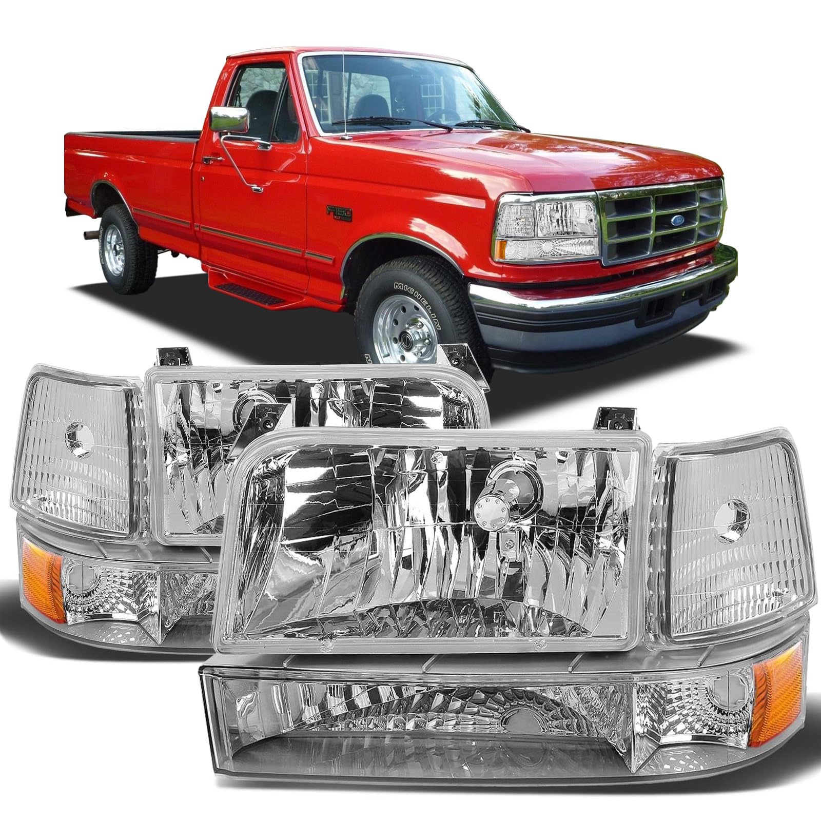 Amazon | Cxdar ヘッドライトアセンブリ フォードブロンコ F150 F250 