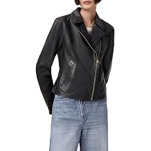 AllSaints Womens Vela Leather Biker Jacket