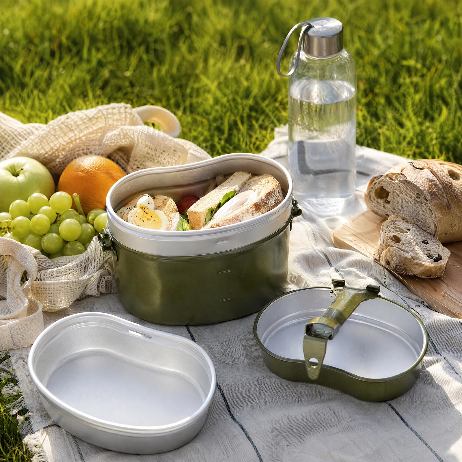 Juego de Lata de Aluminio para Picnic al Aire Libre 1800ML