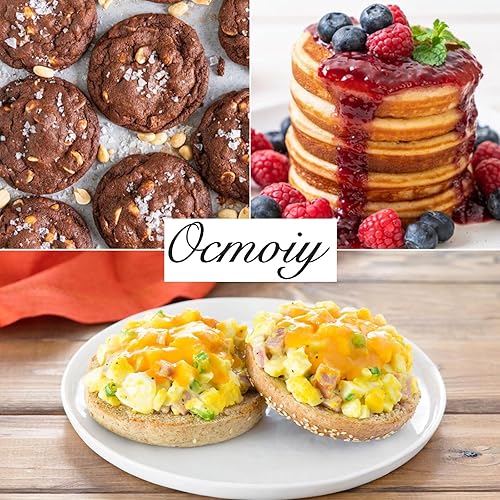 Miniatura 7 de Ocmoiy Molde de silicona para huevos de 4 pulgadas para sándwiches de desayuno, paquete de 2 moldes antiadherentes de silicona jumbo para panecillos