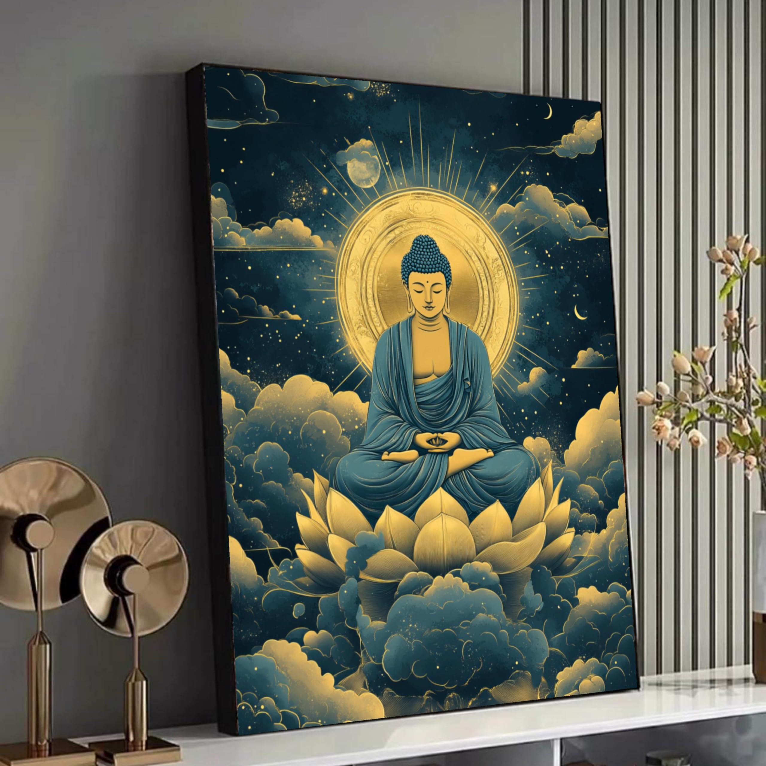 Impression Bouddha sur toile décoration intérieure zen 60x80 - 8
