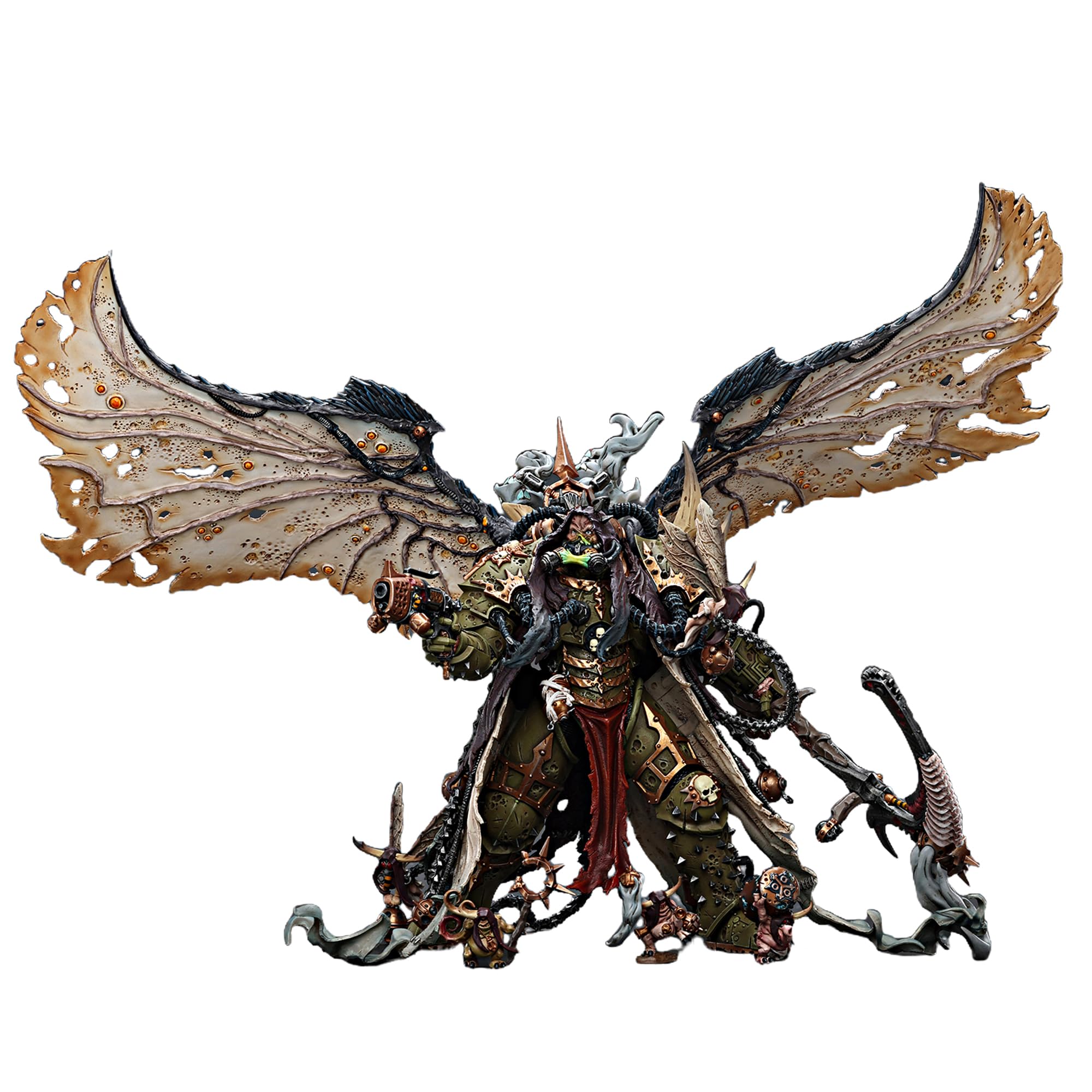 TOYVERSE Joytoy 1/18 Action Figure Warhammer 40,000, Mortarion, Daemon Primarch of Nurgle with Ancient Weapons 'The Lantern' and 'Silence', Mobile Joints Character Model, 21.2 cm, 15 Years and Older โ image 1