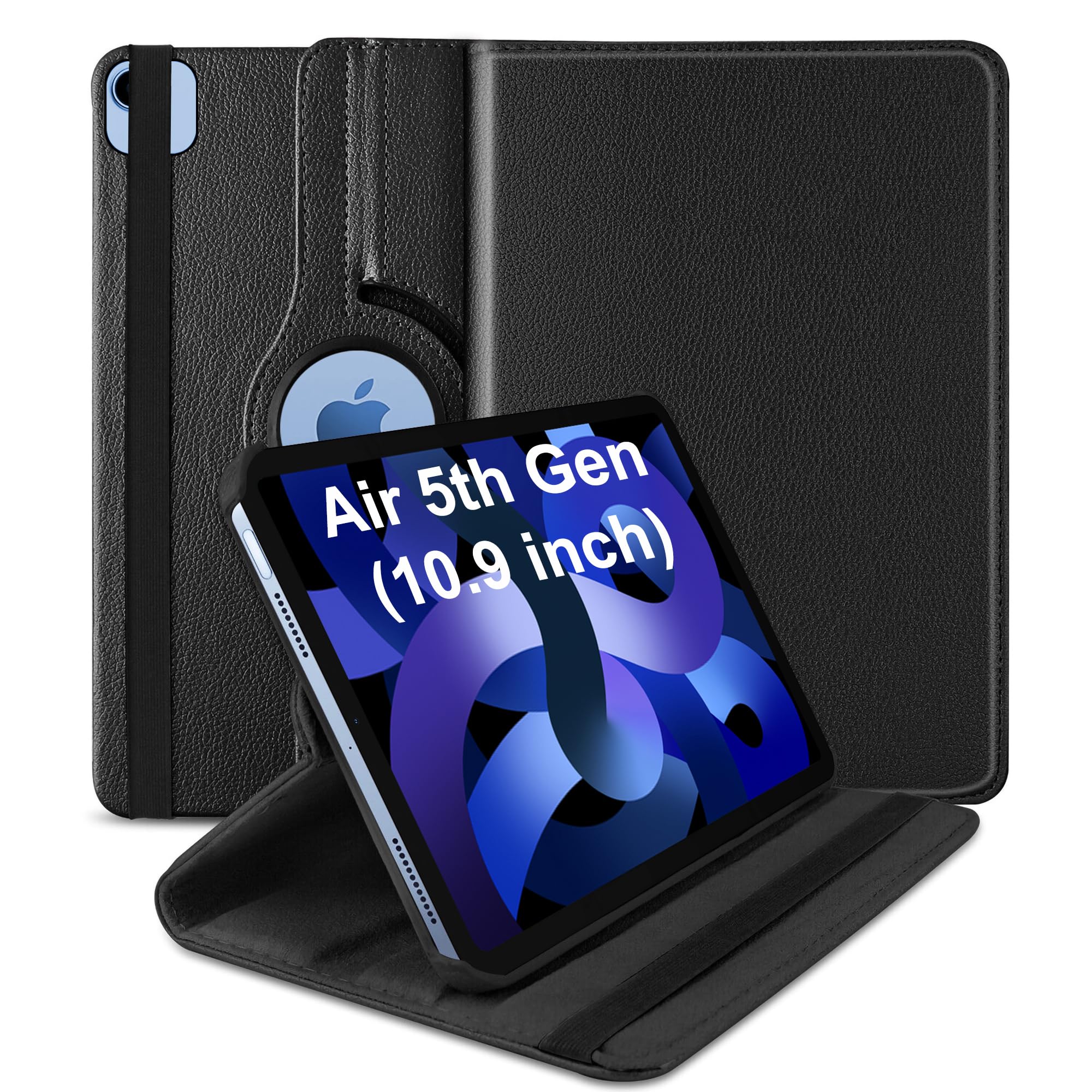 TGK Rotating Cover for iPad Air 5th Gen Cover 10.9 inch (2022), Black 360 Degree Leather Stand Case (B09WHPRY3Q) Amazon Price History, Amazon Price Tracker