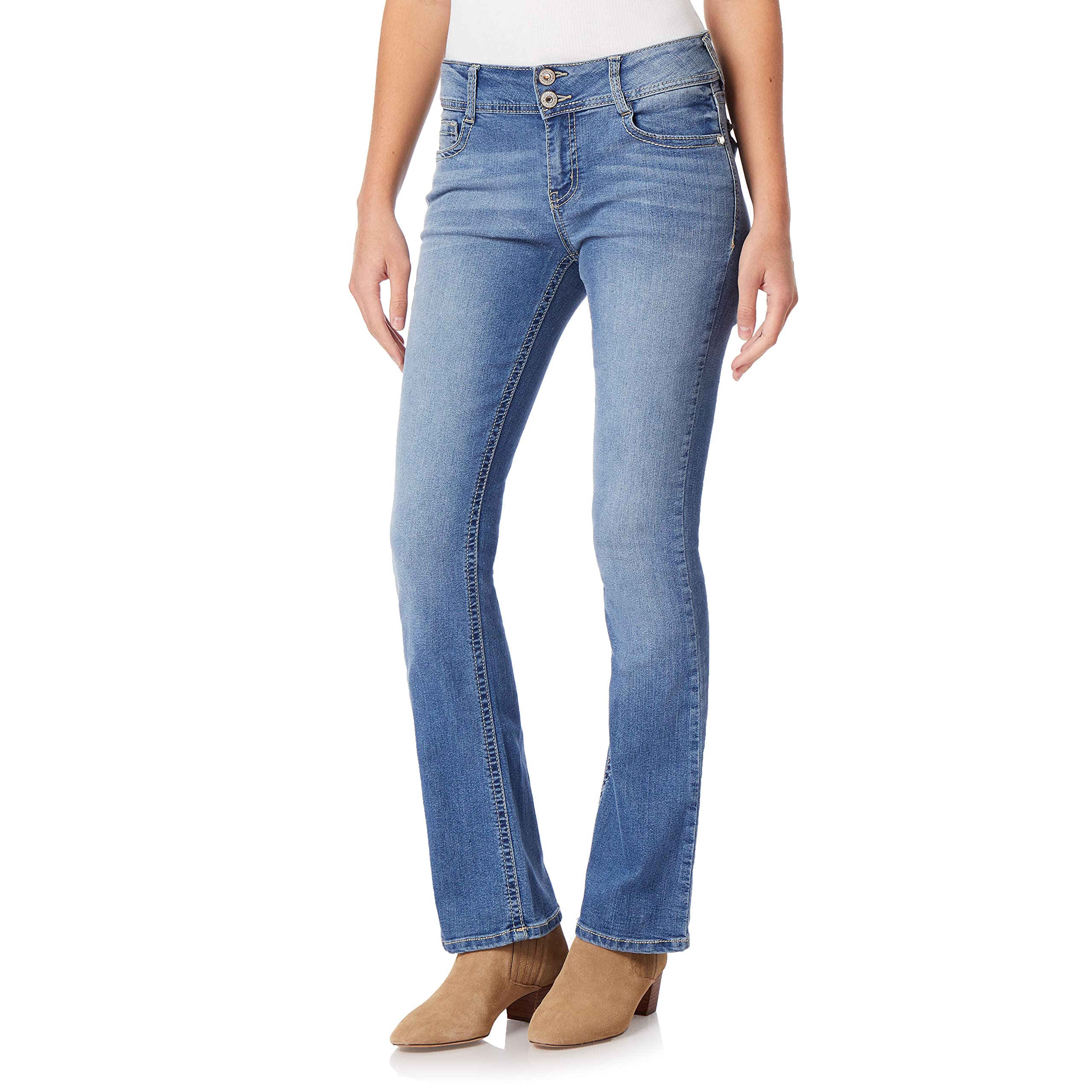 WallFlower Women's Bling Bootcut Jeans, Luscious Curvy Fit