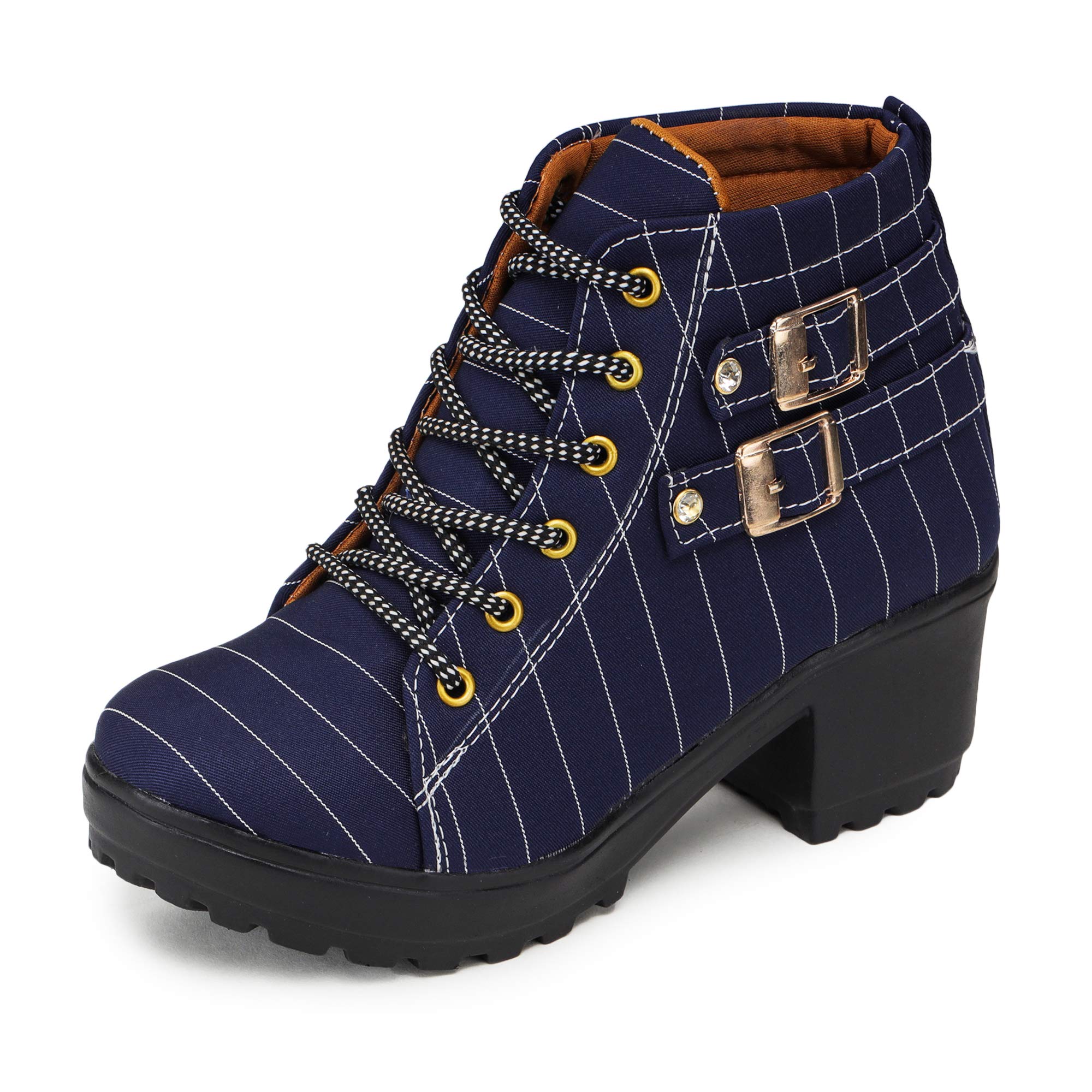 DICY High Heel Girls Shoes High Ankle Boots for Women Sneakers for Girls and Woman Wedding or Special Occasion | Blue Color Boot Shoes (B0927G3JB2) Amazon Price History, Amazon Price Tracker