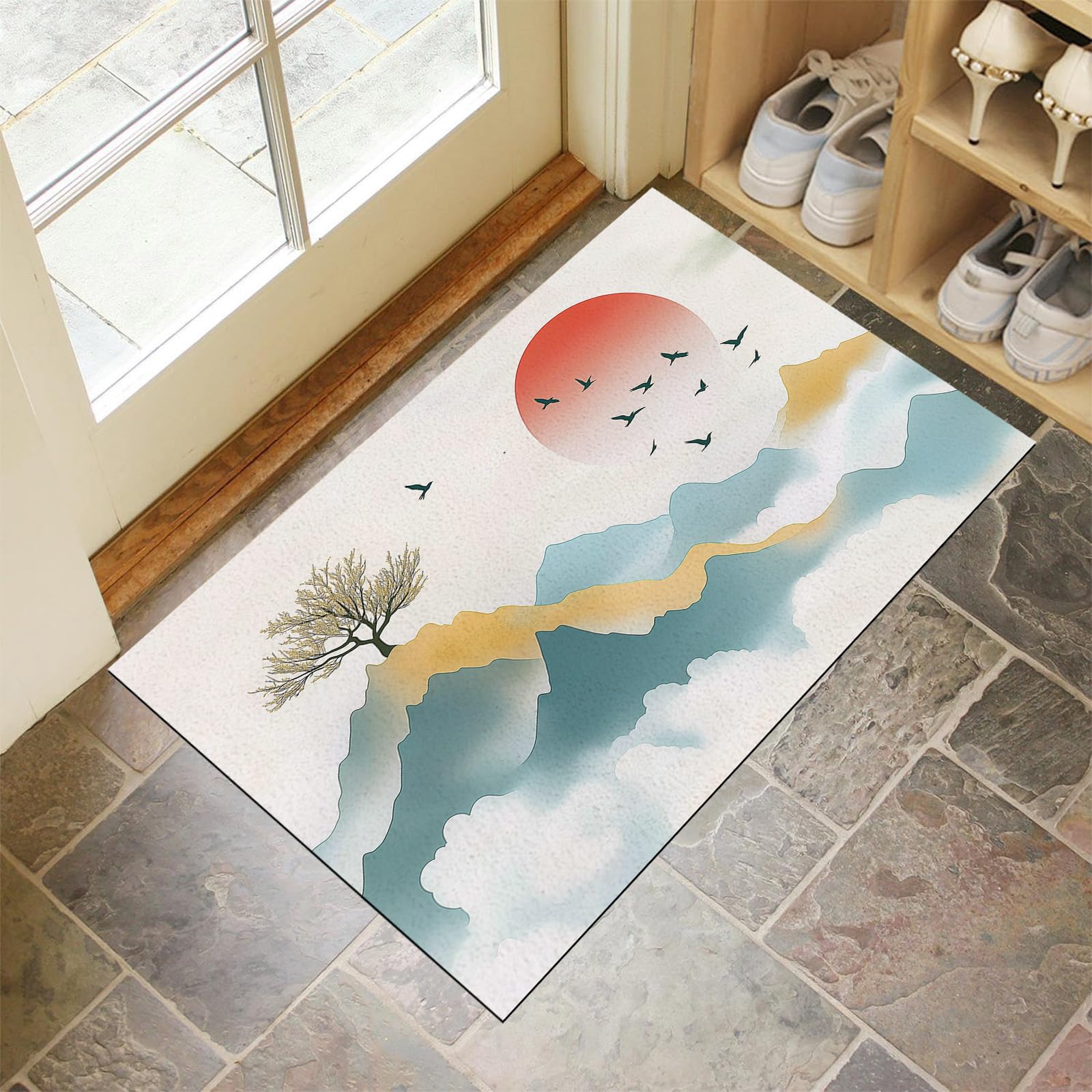 Tapis de sol antidérapant lavable en machine grand format 80x120