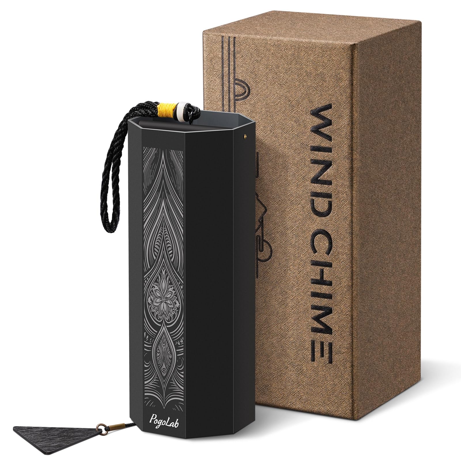 POGOLAB Windspiele FüR DraußEn, Klangspiel-Windspiele Dm-Akkord-Achteck 8-Noten, Wind Chime aus Metall für Garten Terrasse Balkon Veranda drinnen draußen, für Yoga Meditation