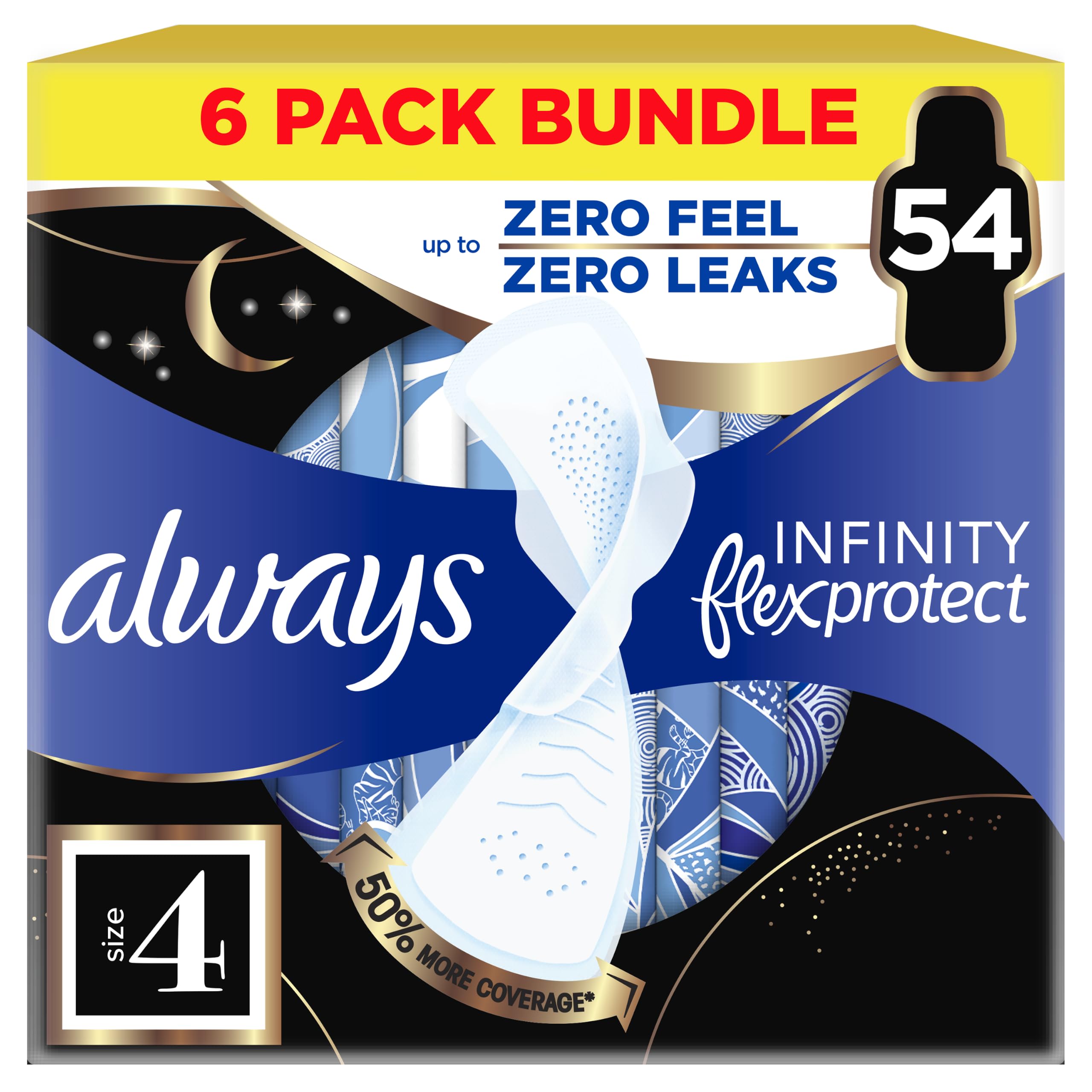 Always Infinity Pads Secure Night Size 4 9CT CSx6
