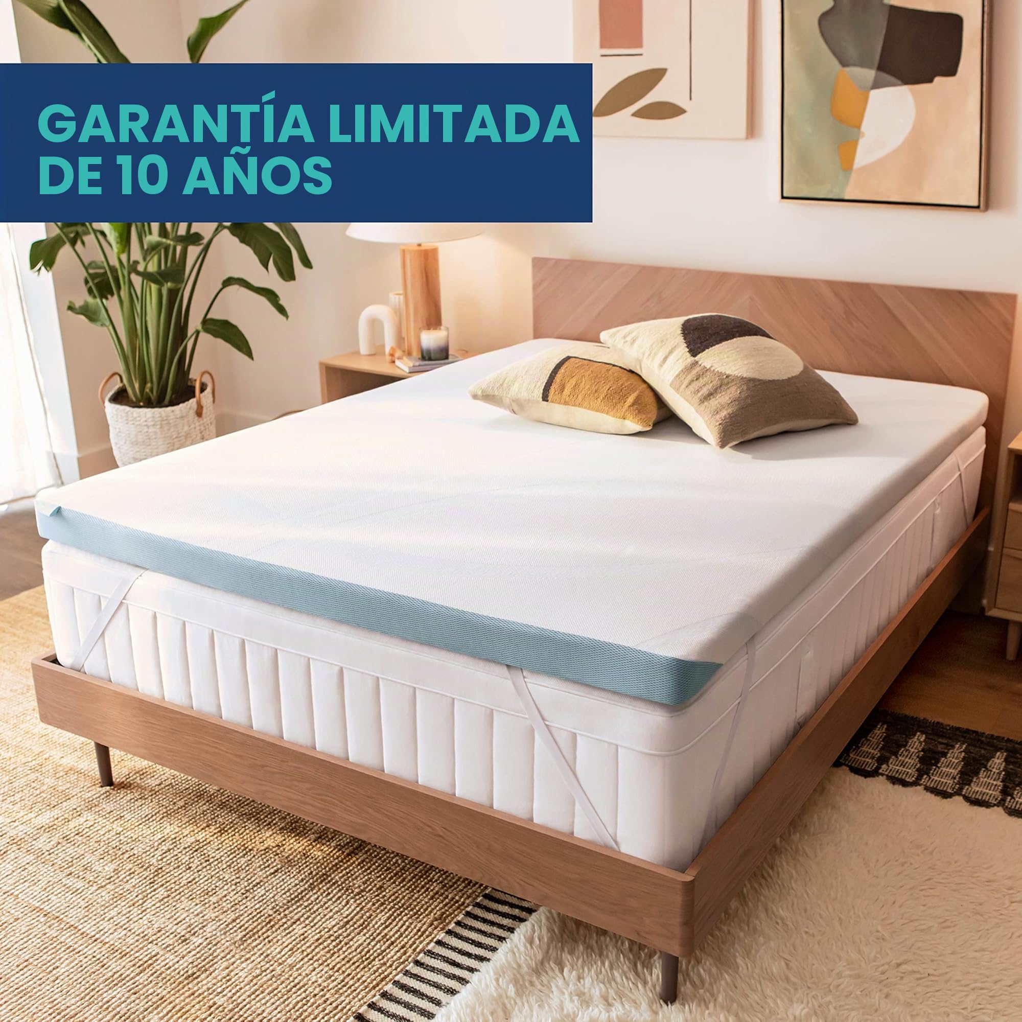 Tempur ProForm Supreme - Protector de colchón para Cama tamaño Queen (7,6 cm), Color Blanco
