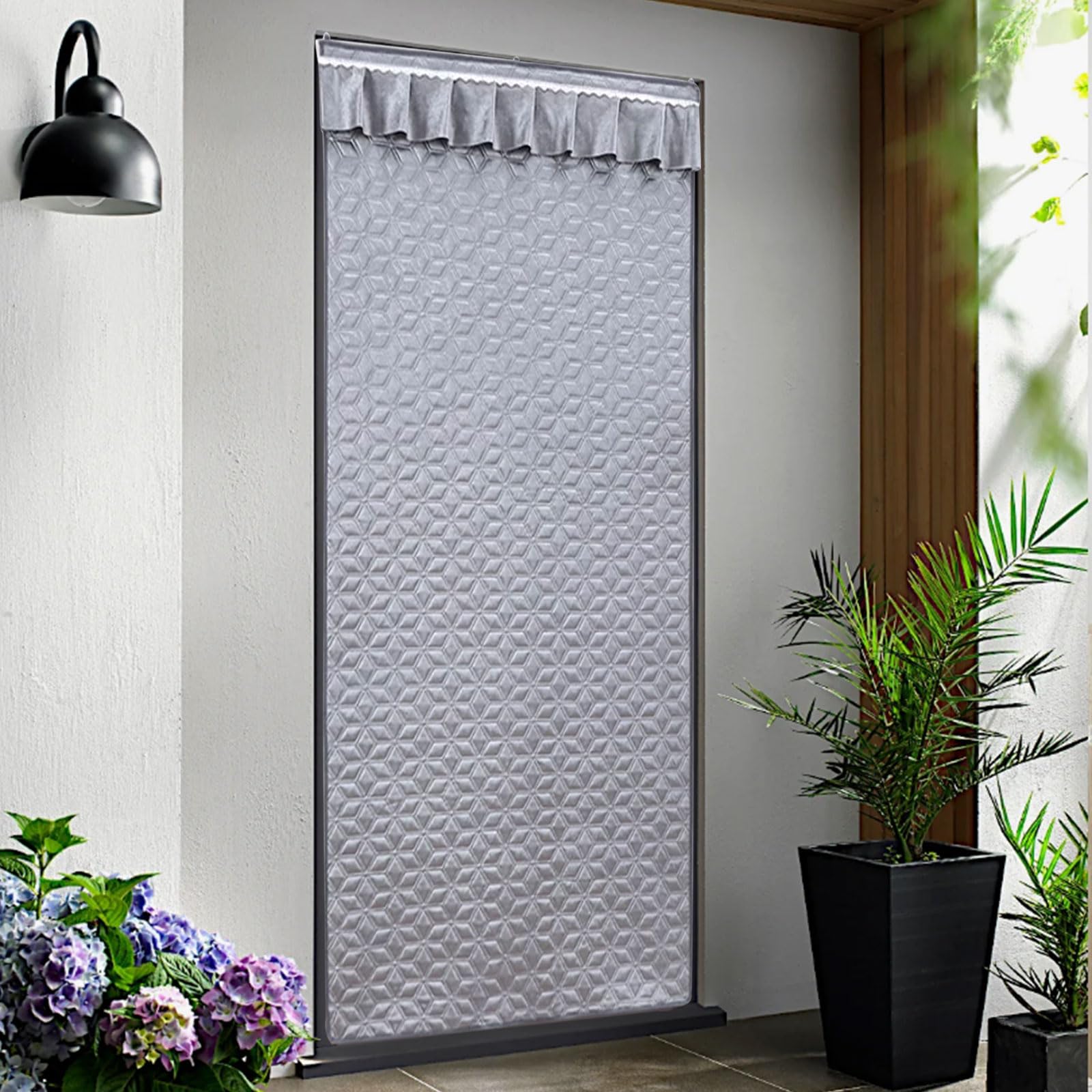 Rideau de porte isolant en coton coupe-vent pour séparation intérieure 80x190cm