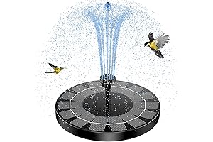 AISITIN Solar Powered Bird Feeder Water Fountain Pump