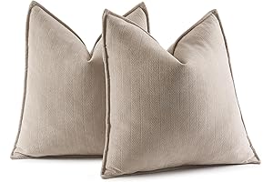MIULEE Decorative Chenille Pillow Covers 18x18