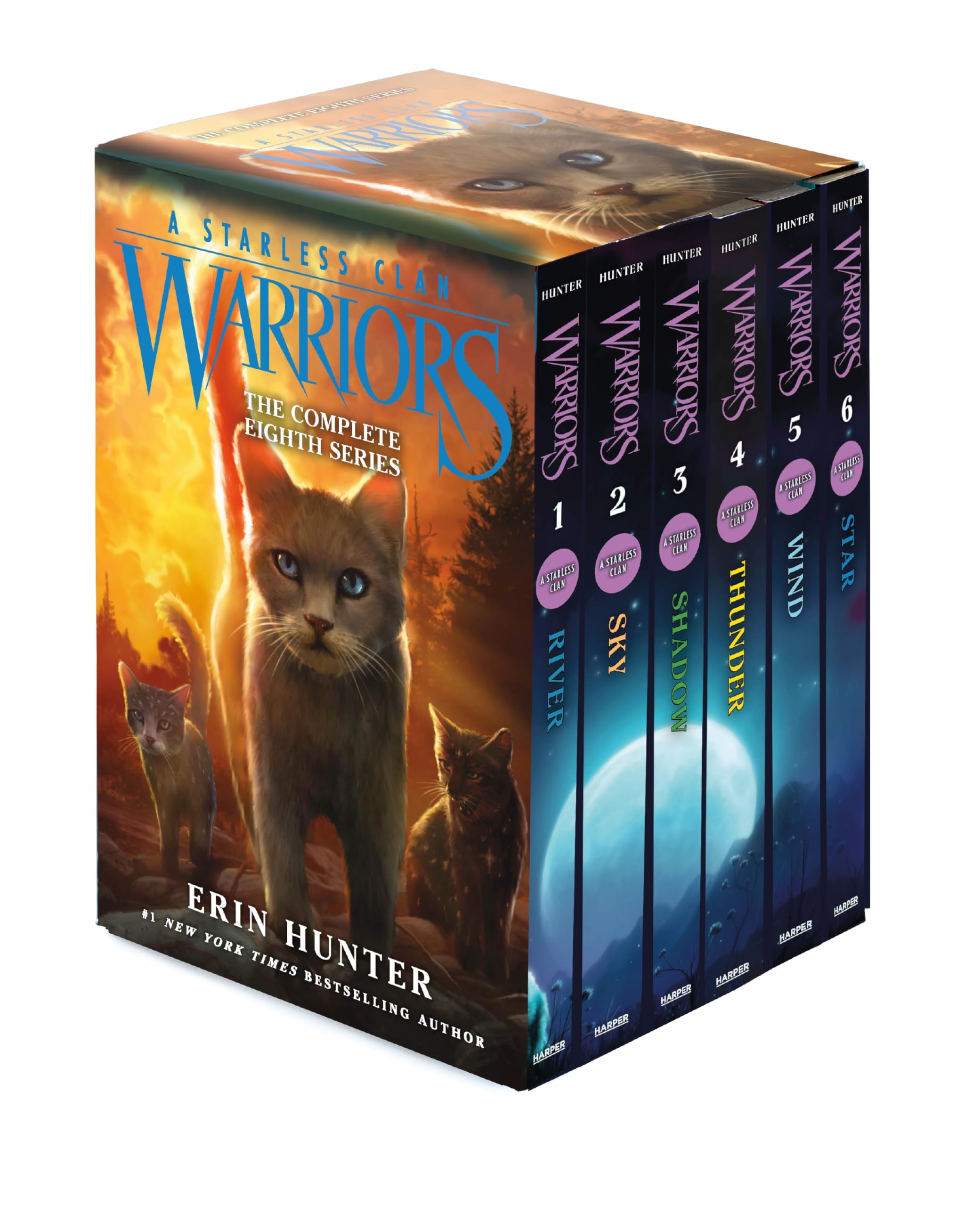Warriors: A Starless Clan Box Set: Volumes 1 to 6 : A Starless Clan #1: River, A Starless Clan #2: Sky, Starless Clan #3: Shadow, A Starless Clan #4: Thunder, A Starless Clan #5: Wind, A Starless Clan