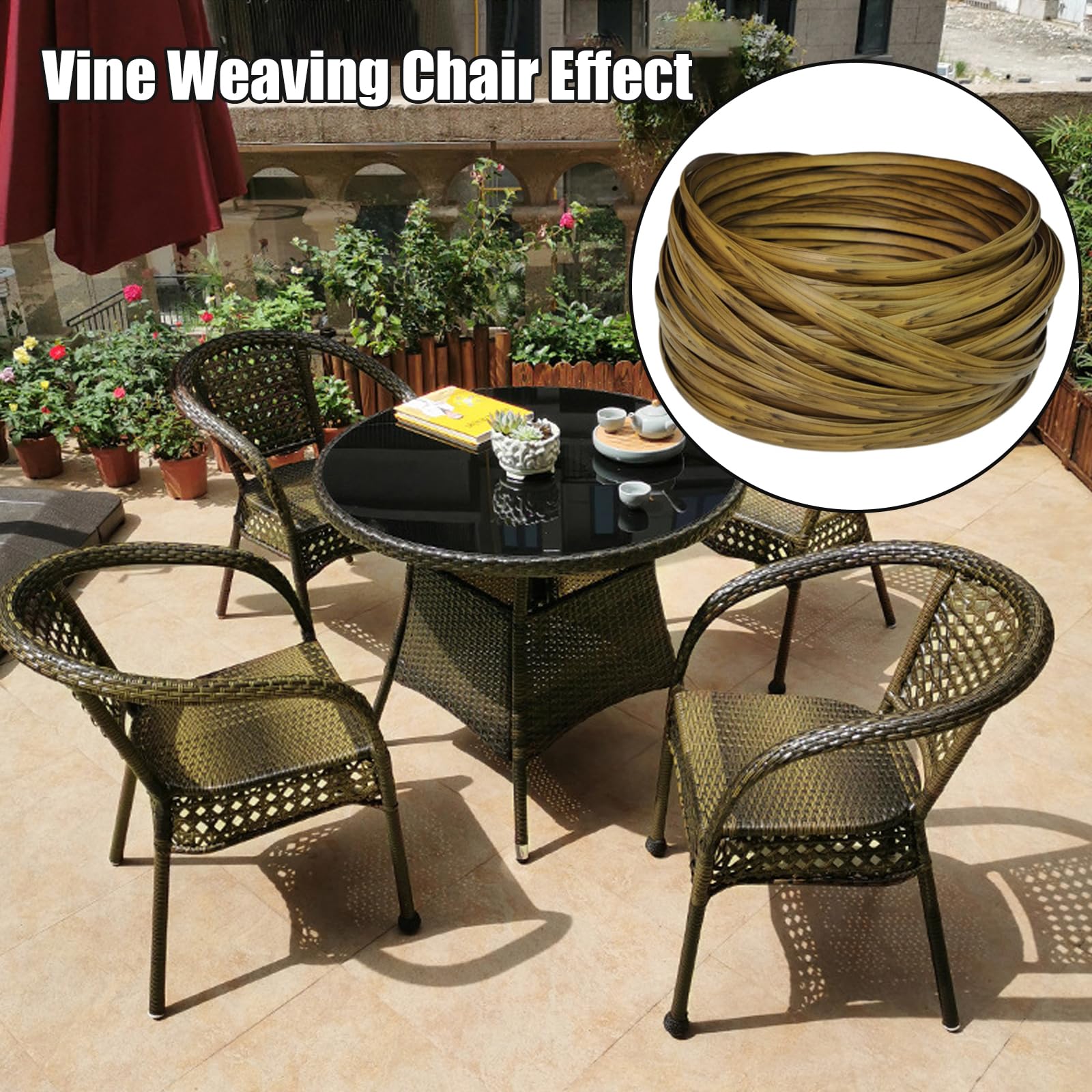 Kit Riparazione Rattan Sintetico - 70 Metri, Polietilene, Per Sedie E Mobili Intrecciati - Foto 9