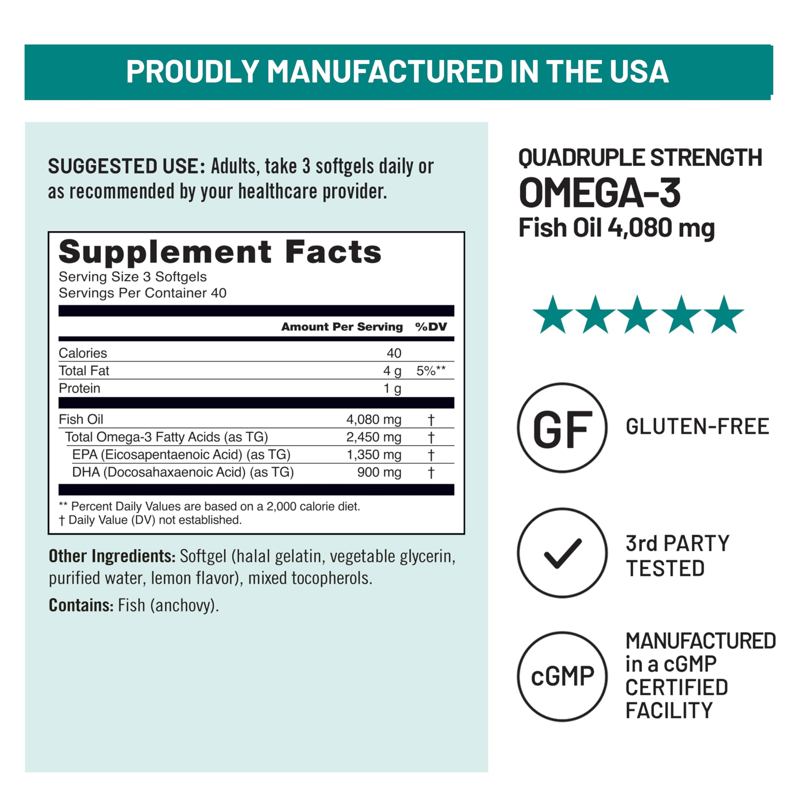 NatureWise Omega 3 Fish Oil Supplement 4080mg, EPA DHA, TG, 120 Softgels — Amazon image 8
