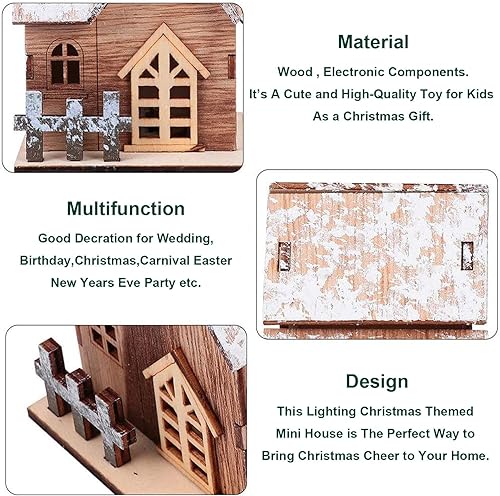 Miniatura 4 de EMiEN 25 piezas de adornos en miniatura de Navidad para bricolaje, escena de Navidad, jardín de hadas, casa de muñecas, decoración del hogar, casa