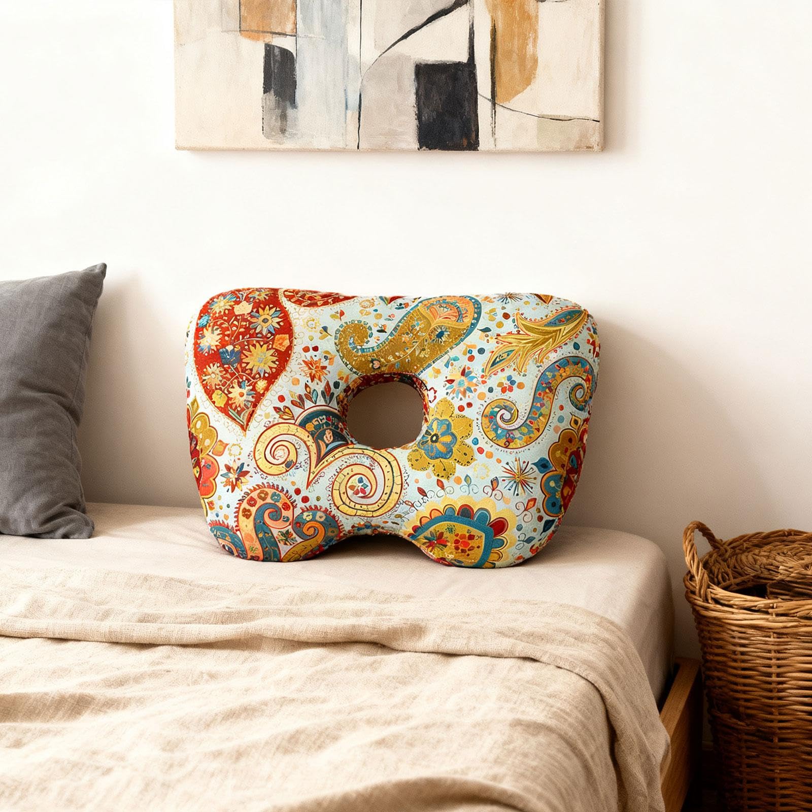 Kolczyki typu „piercing pillow”, Sen boczny. Poduszka z otworem na ucho do pielęgnacji uszu Wielokolorowa