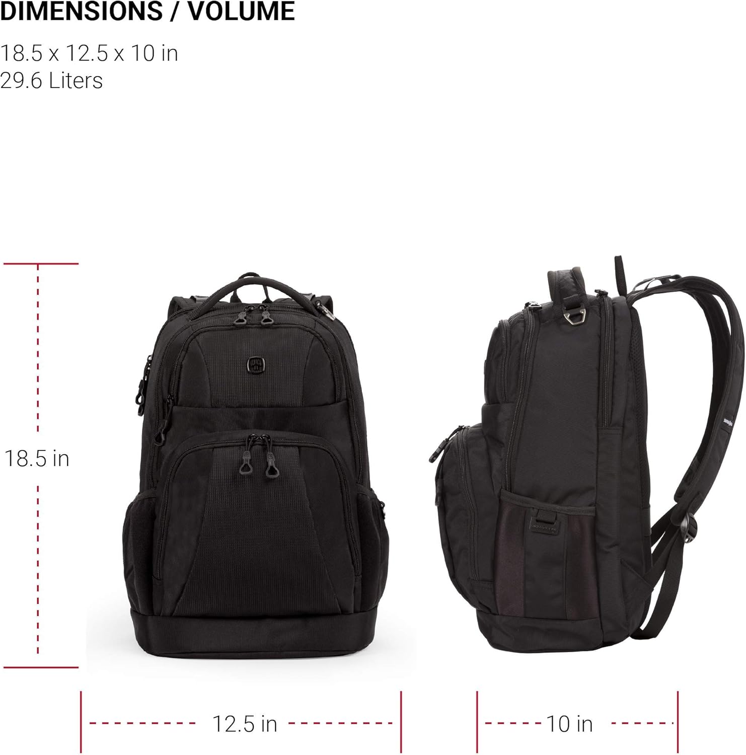 SwissGear 5698 Laptop Backpack, Ideal for Commuting, Work, Travel, College, and School, Fits 16 Inch Laptop Notebook, Black - Image 5